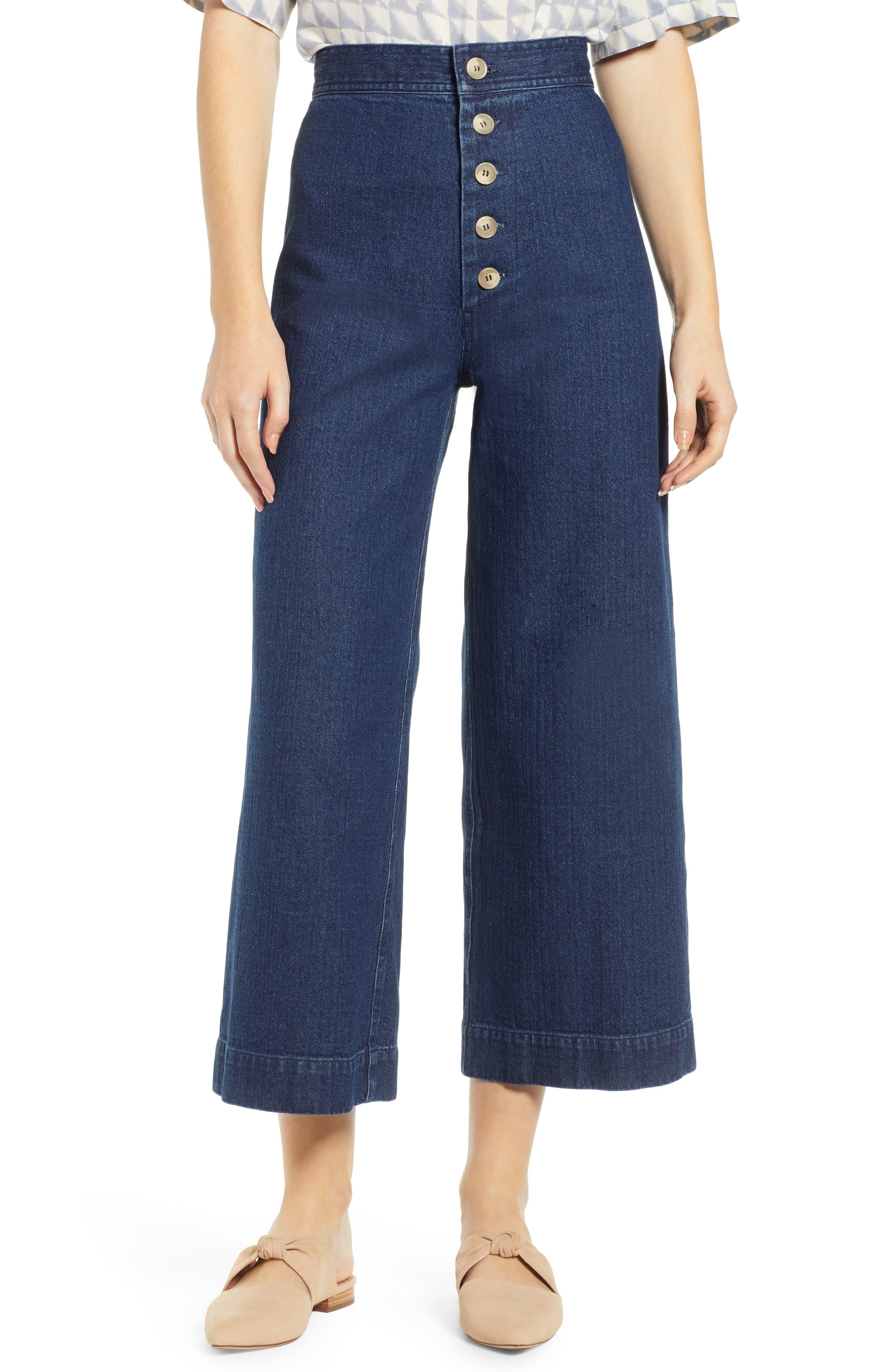 high waisted wide leg sailor pants