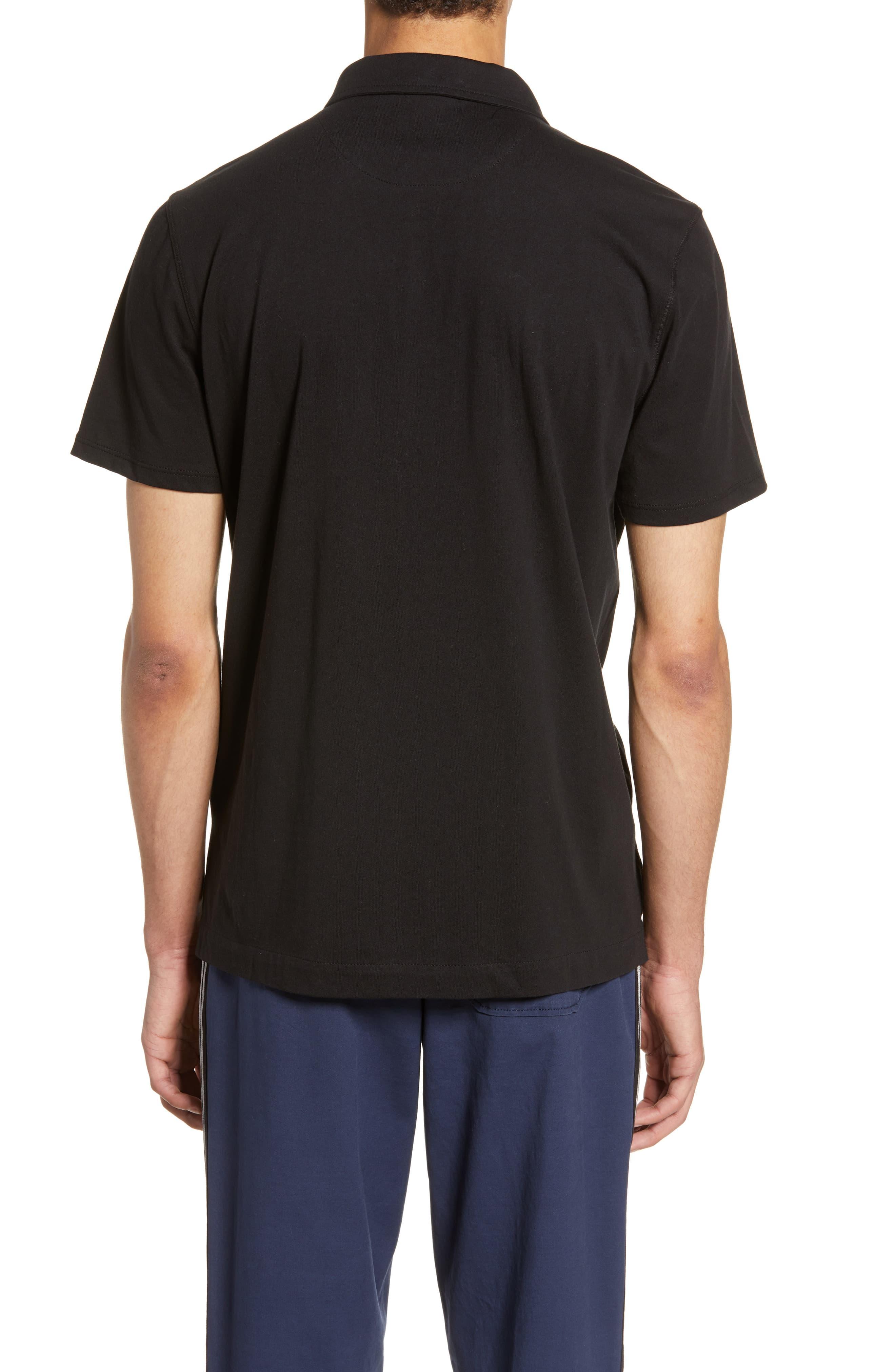 ATM Short Sleeve Jersey Polo in Black for Men - Lyst
