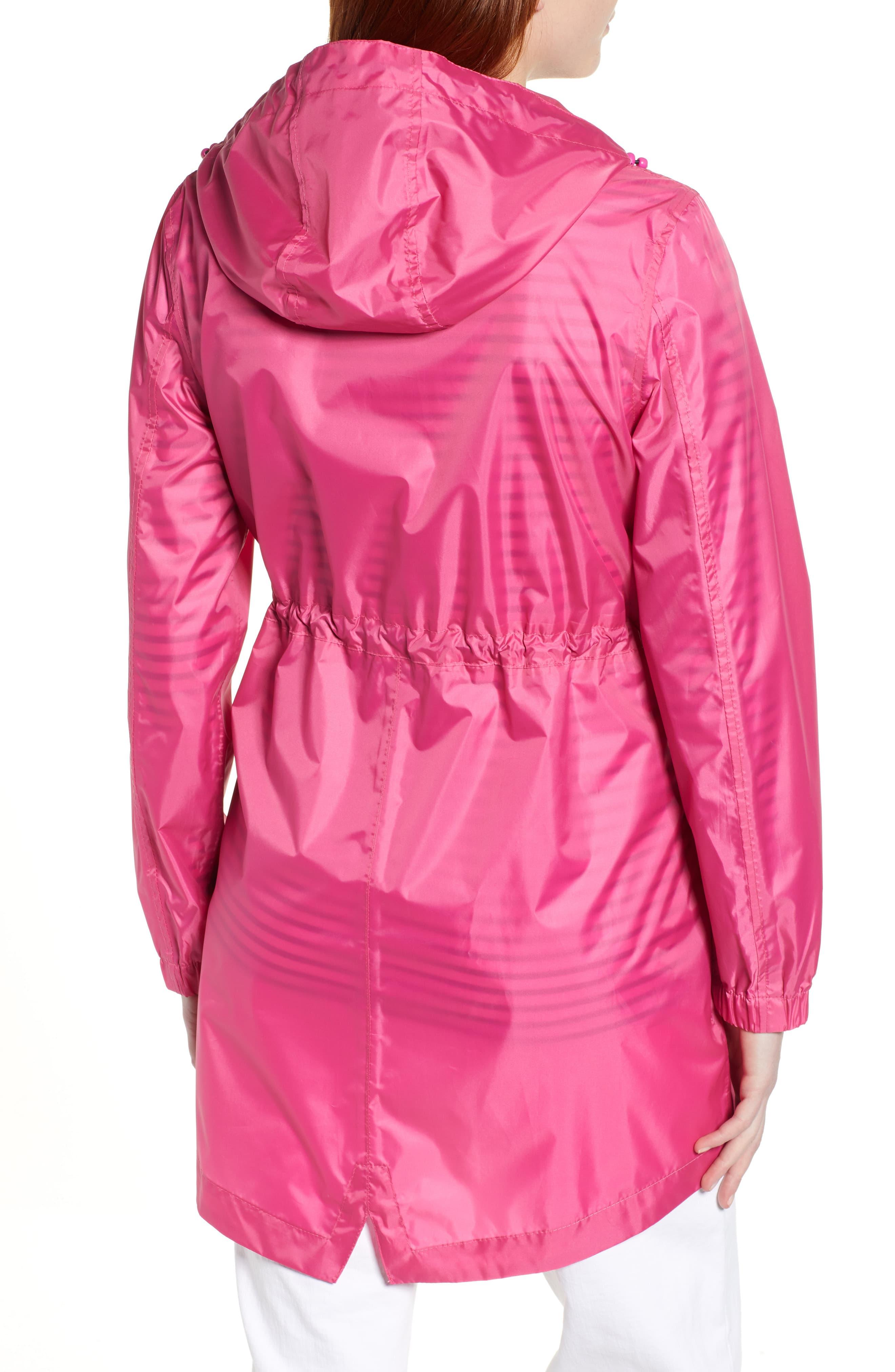 Joules Right As Rain Golightly Packable Waterproof Hooded Jacket, Pink