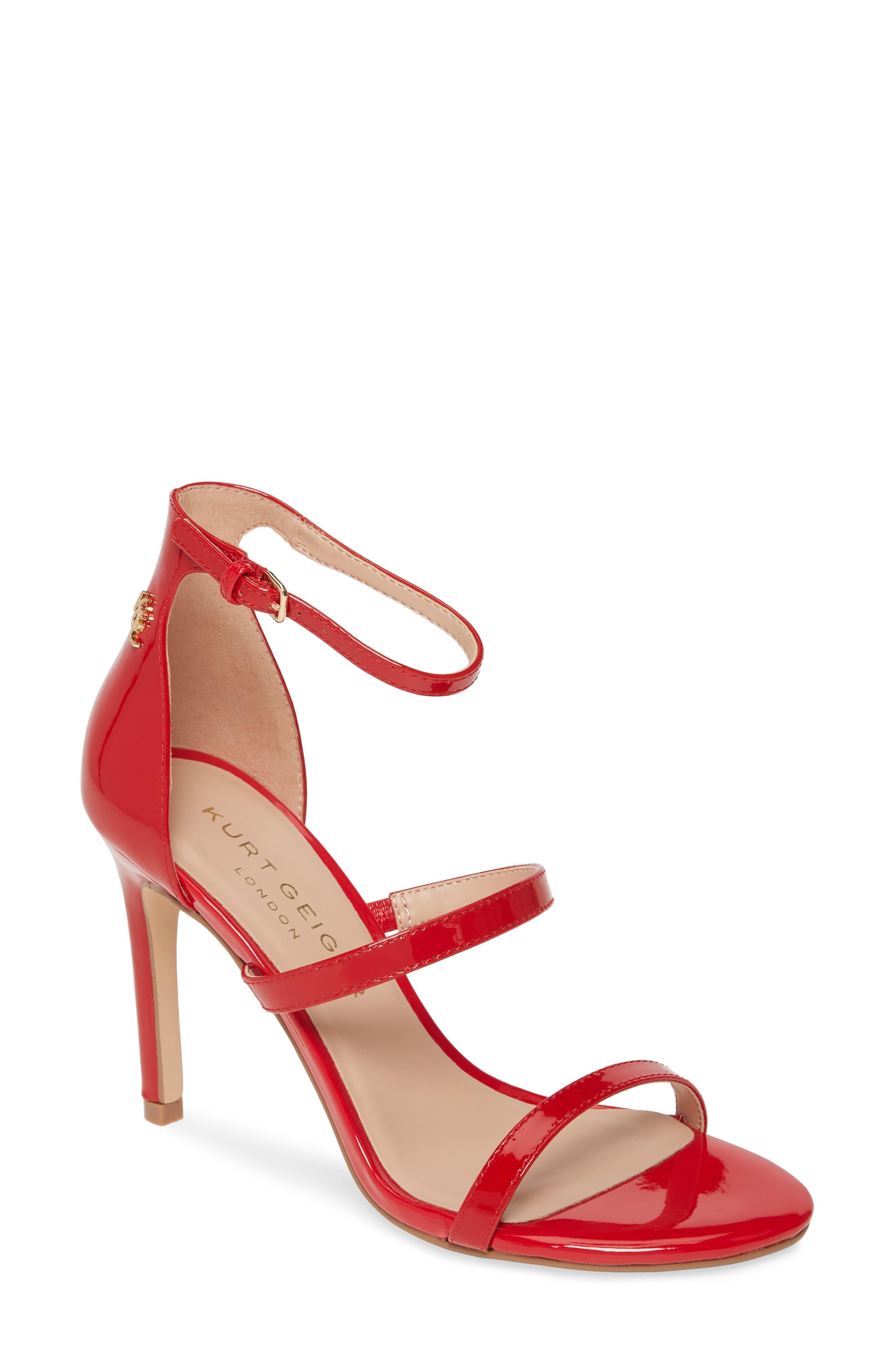 Kurt Geiger Red Patent Leather High-heel Sandals - Save 6% - Lyst