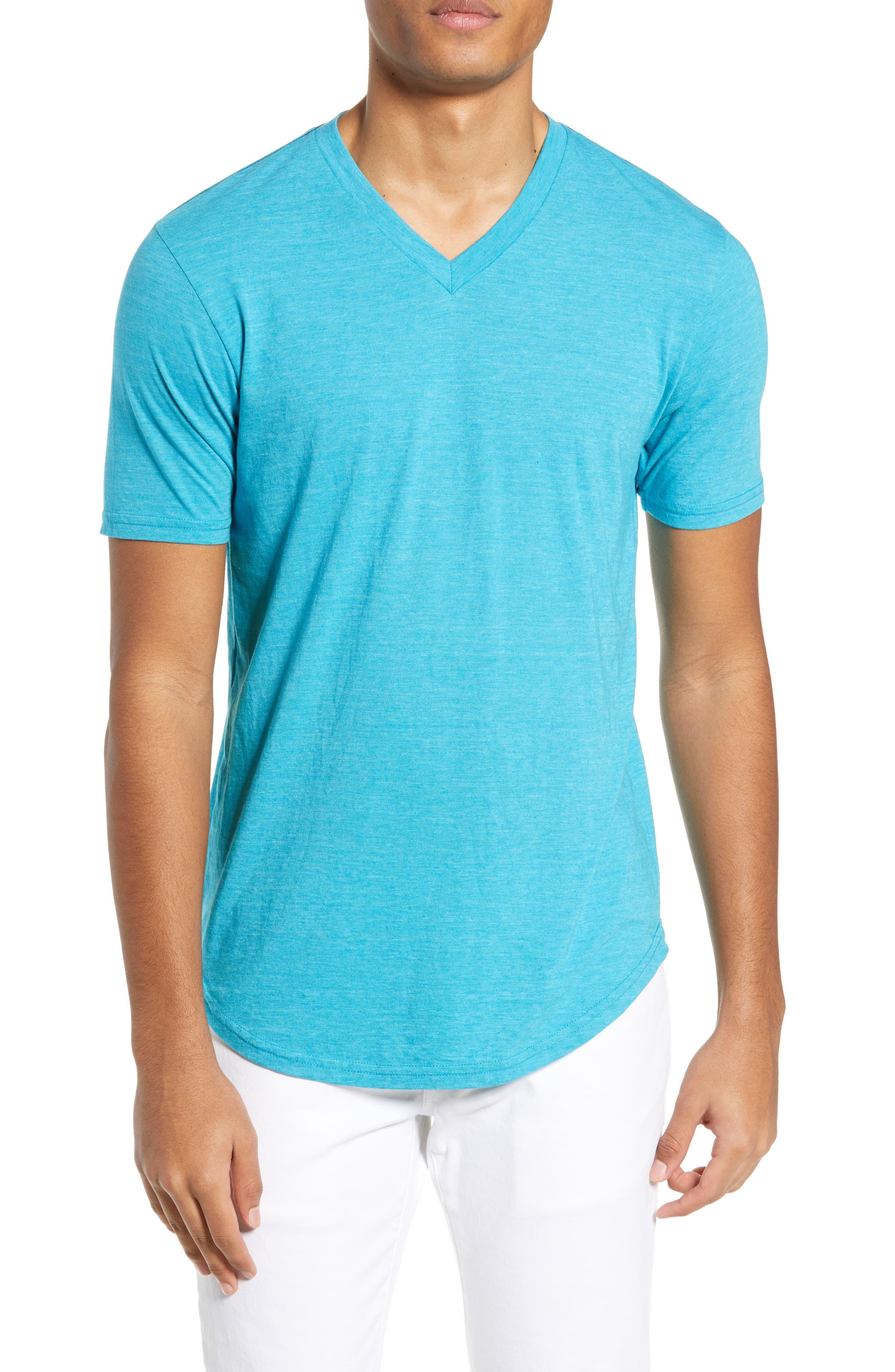 Goodlife Scallop Triblend V-neck T-shirt in Blue for Men - Lyst