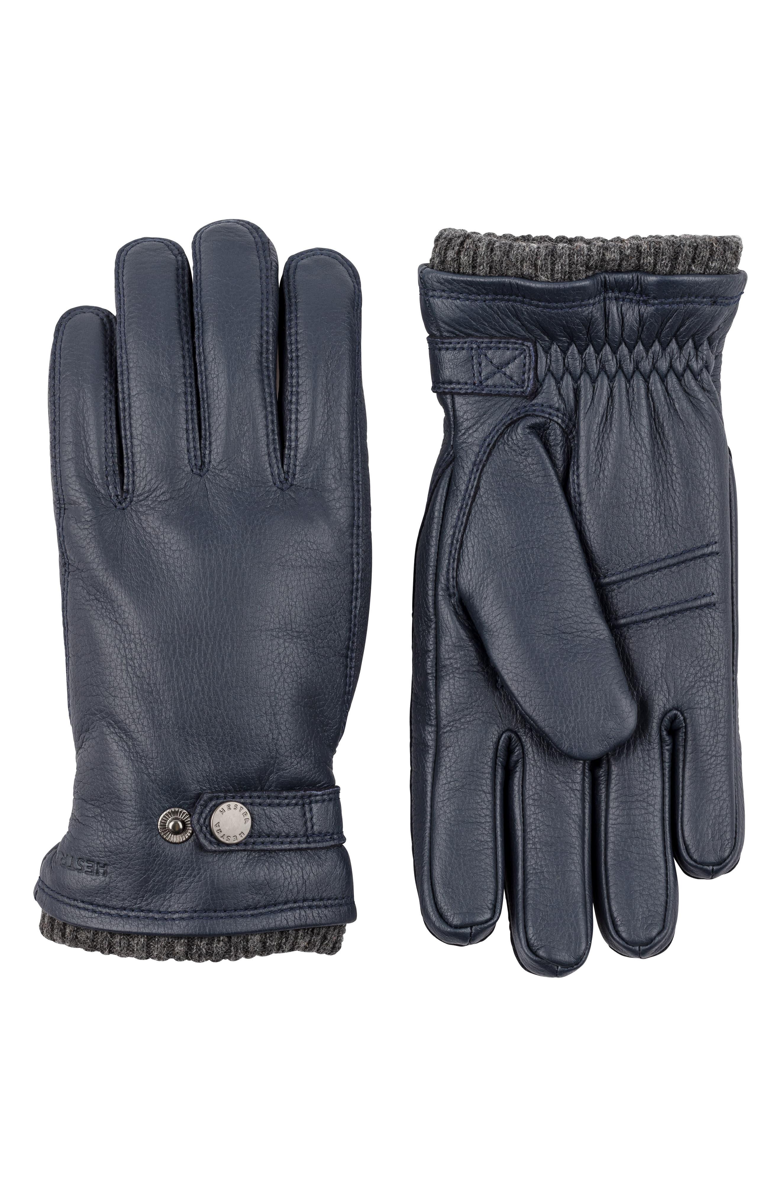 Hestra Utsjo Leather Gloves in Blue for Men - Lyst