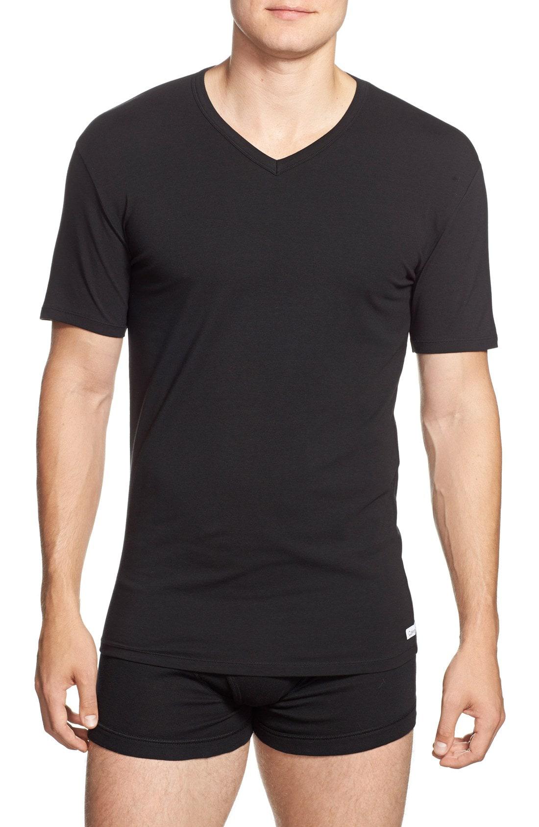 Lyst - Calvin Klein 2-pack Stretch Cotton T-shirt, Black in Black for Men