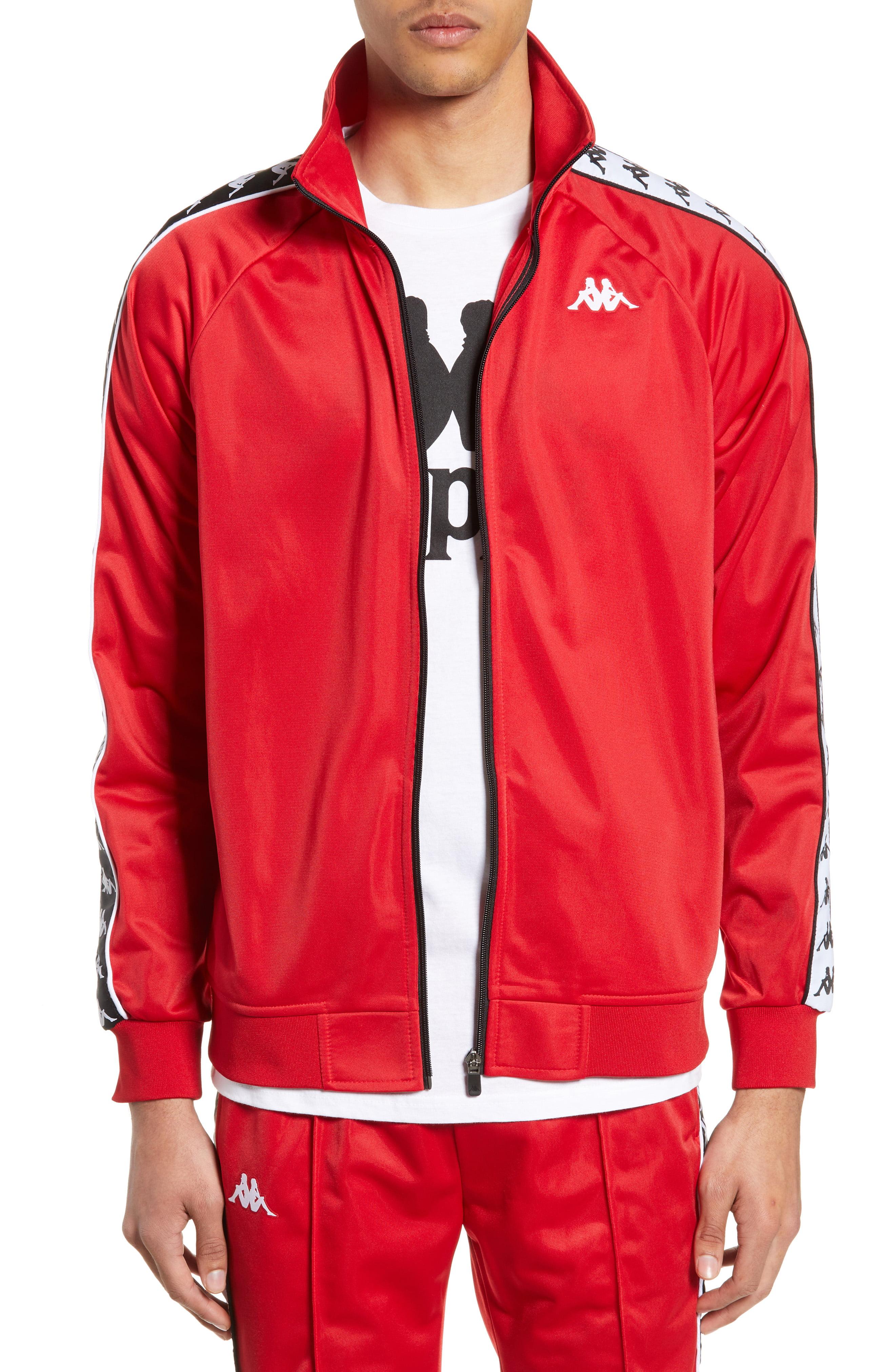 Kappa 222 Banda Anniston Track Jacket in Red for Men - Lyst