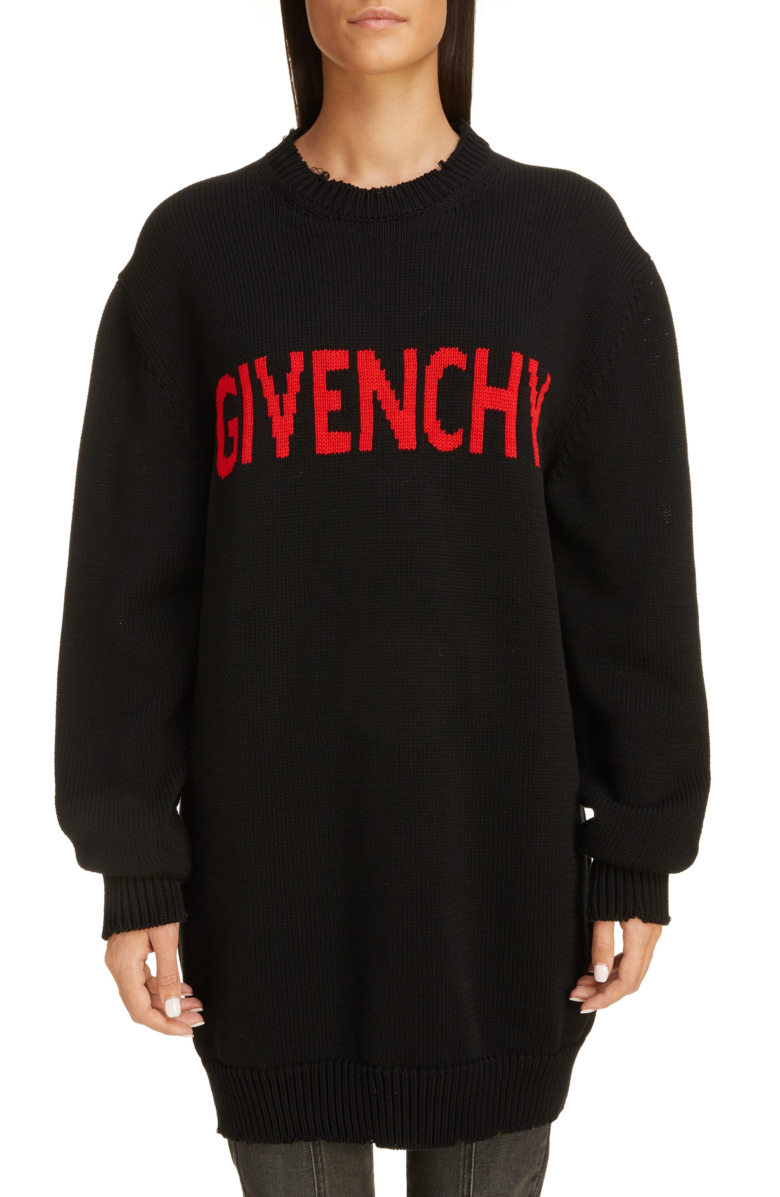 Givenchy Oversize Logo Sweater in Black - Lyst