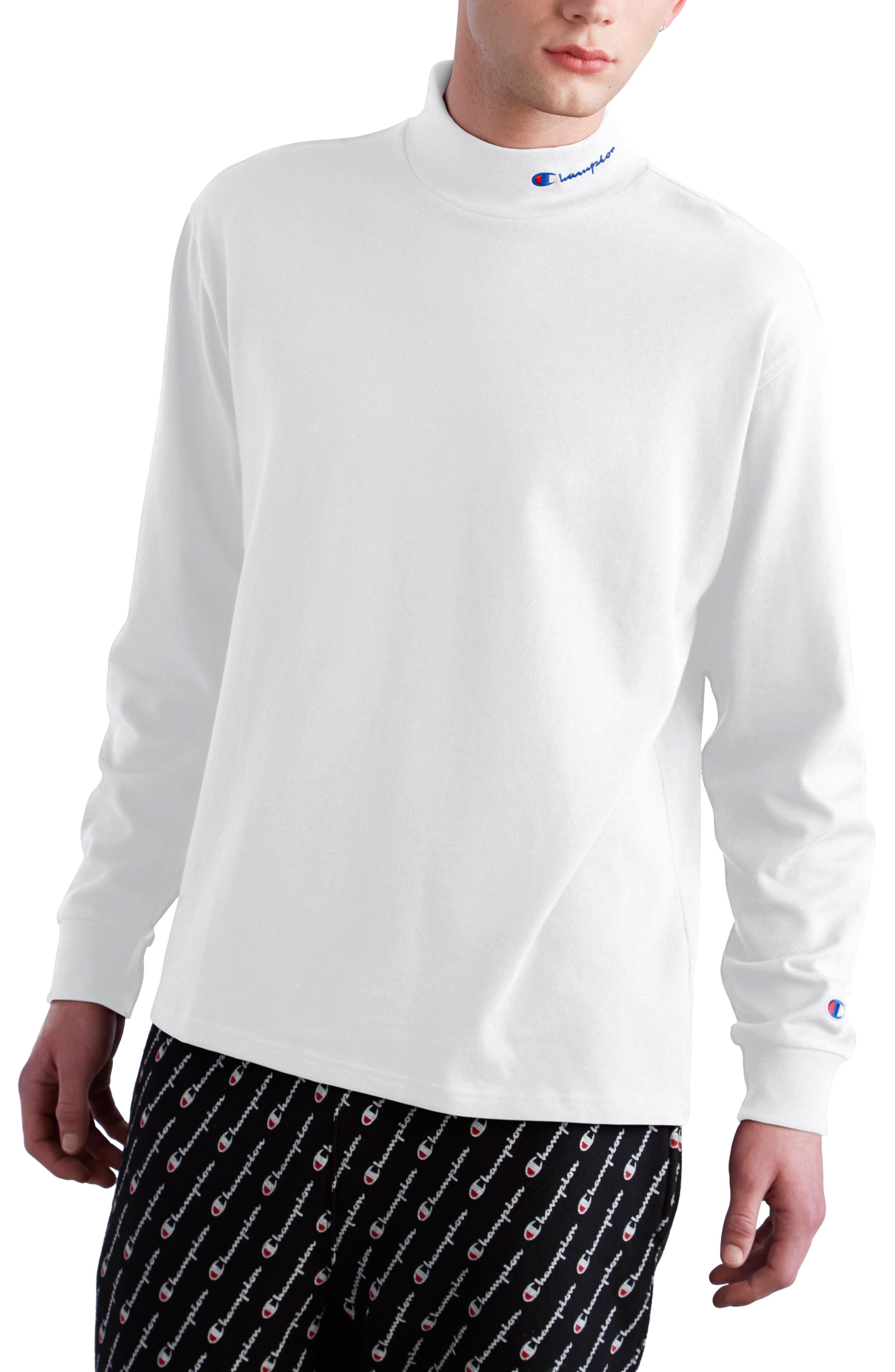 Lyst - Champion Heavyweight Mock Neck T-shirt in White for ...