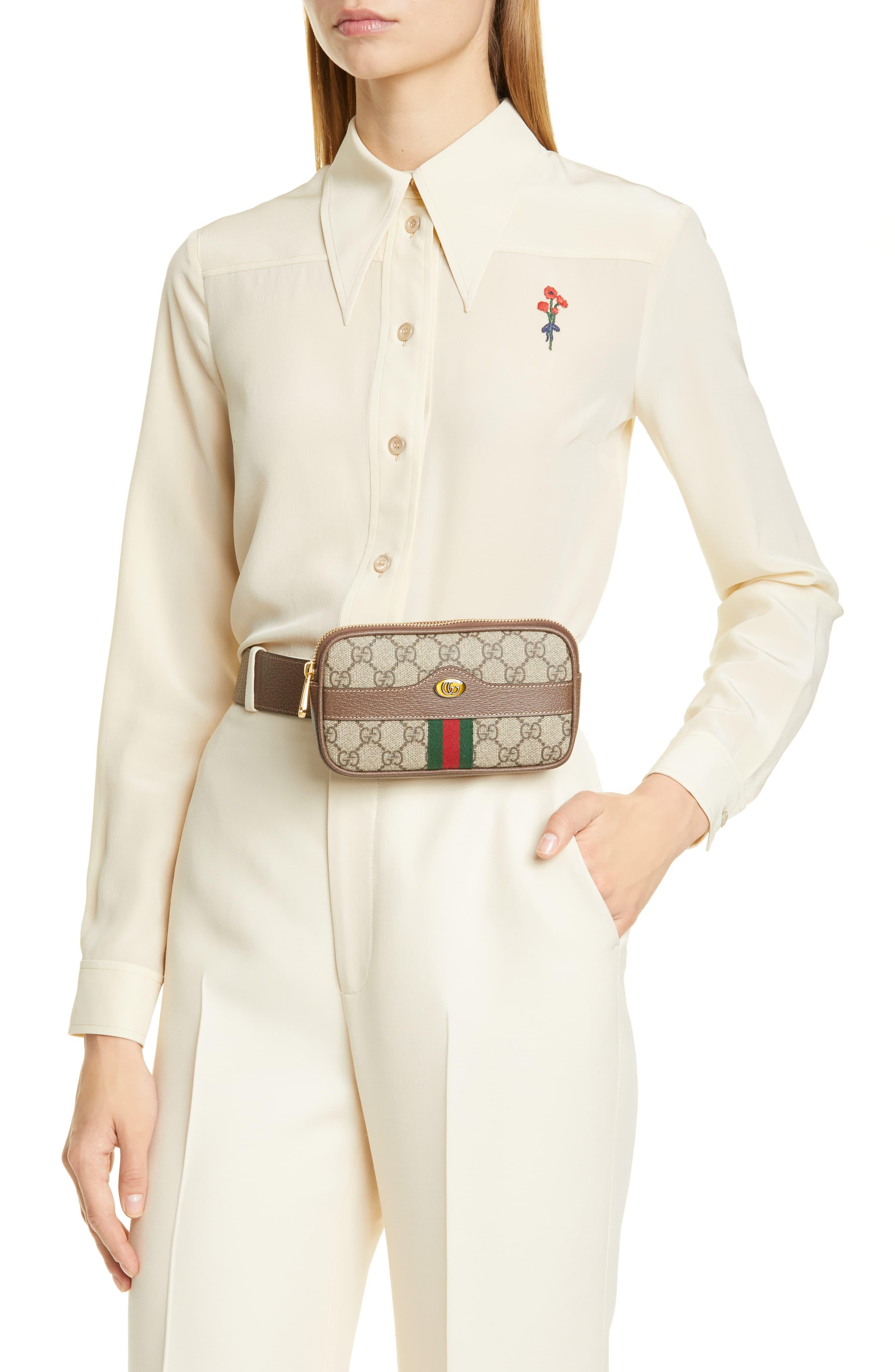 Gucci Ophidia Gg Supreme Small Canvas Belt Bag - - Lyst