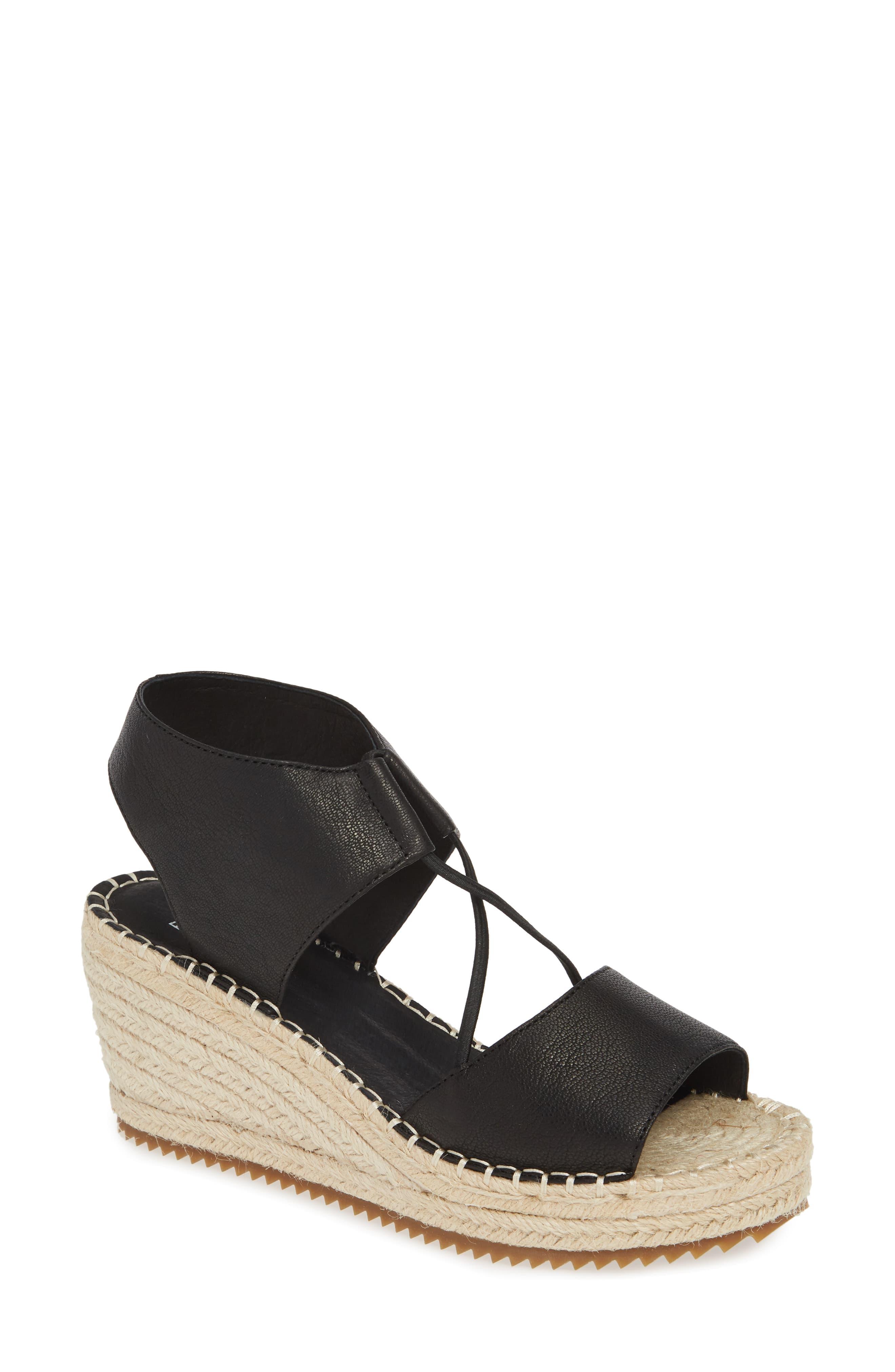 Eileen Fisher Whim Espadrille Wedge Sandal in Black - Lyst