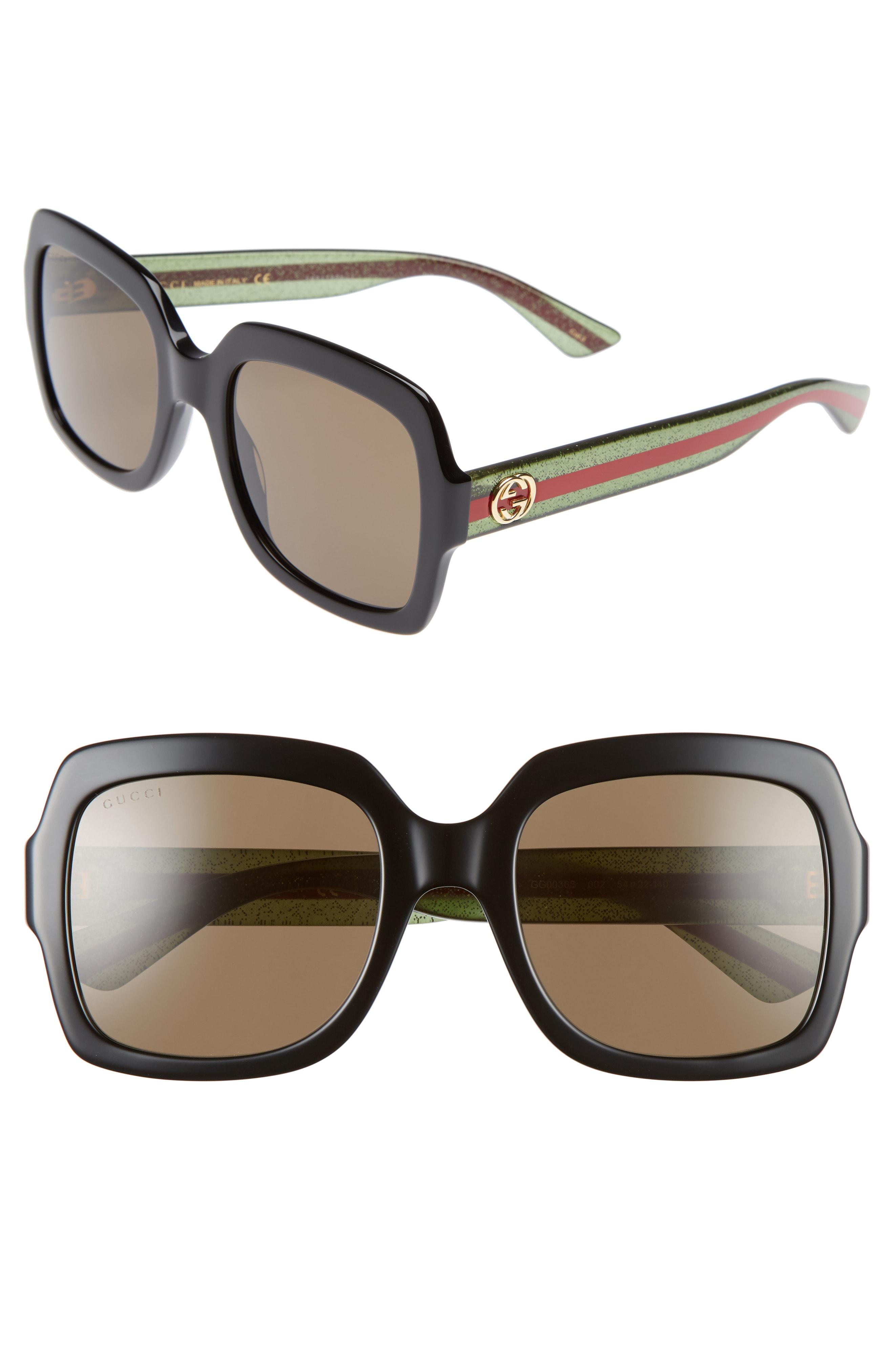 Lyst - Gucci 54mm Square Sunglasses - in Brown