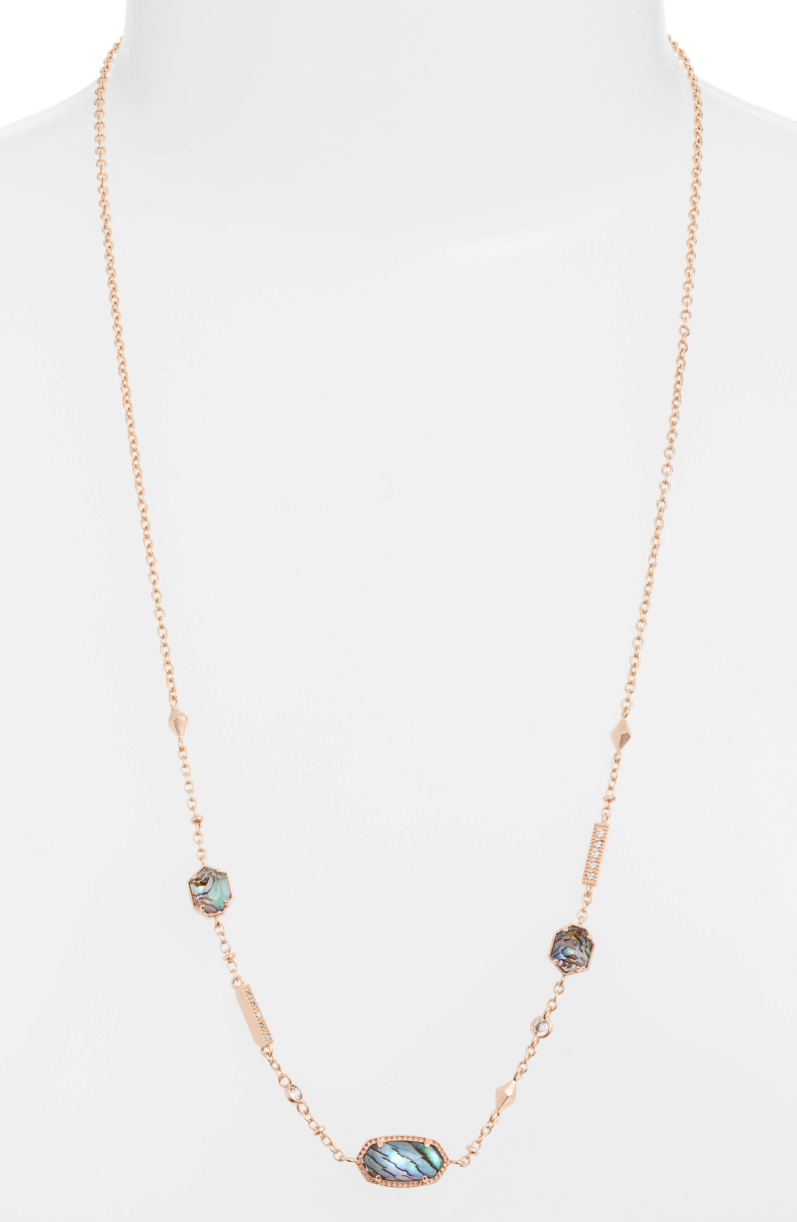 Lyst - Kendra Scott Maddie Long Station Necklace in Metallic