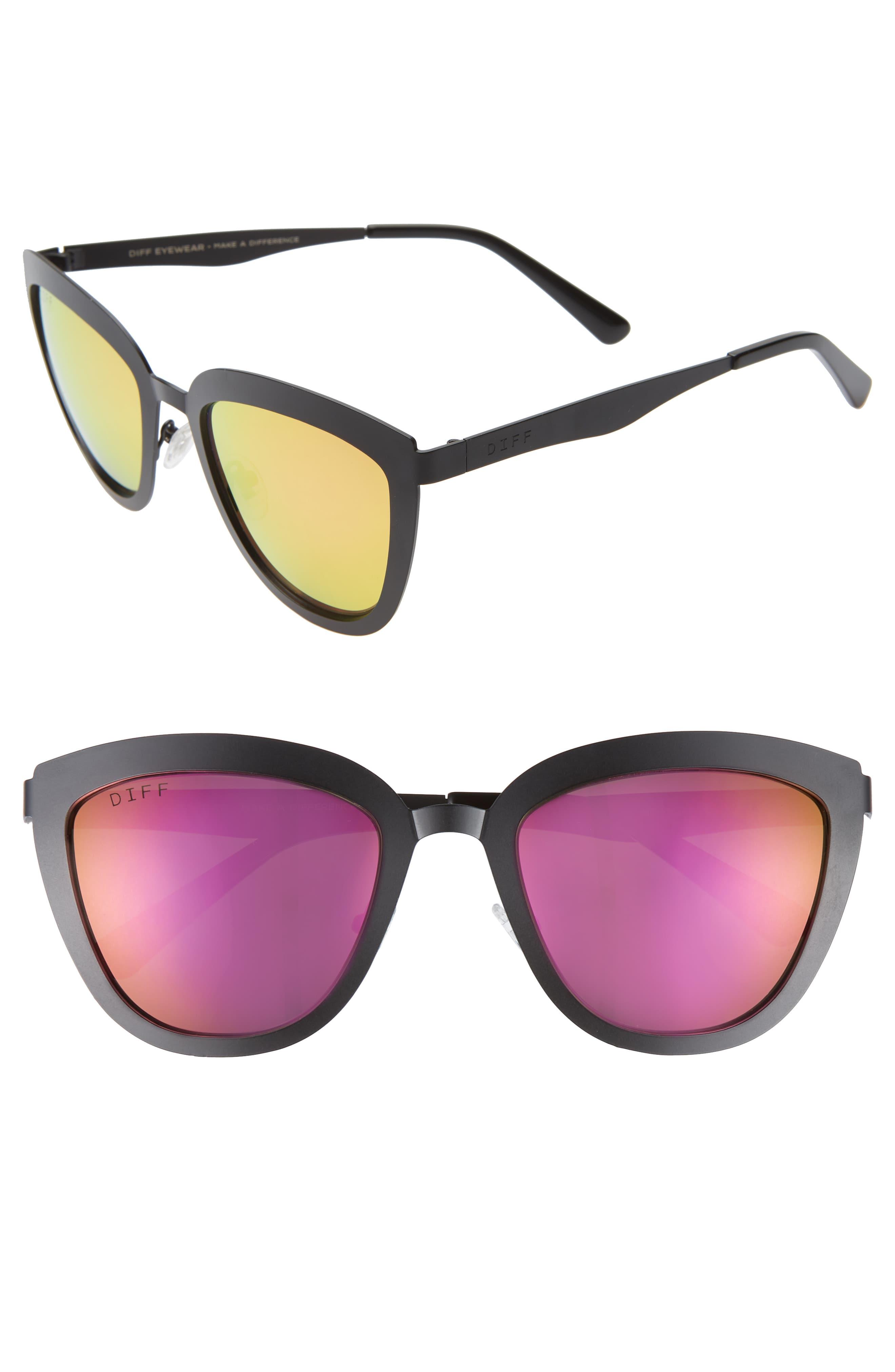 DIFF Lily 53mm Polarized Cat Eye Sunglasses Lyst