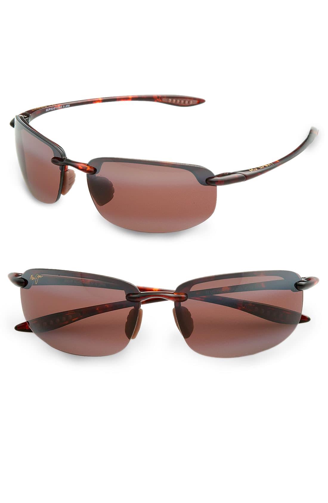 Maui Jim Rubber 'ho'okipa - Polarizedplus2' 63mm Sunglasses in Tortoise ...