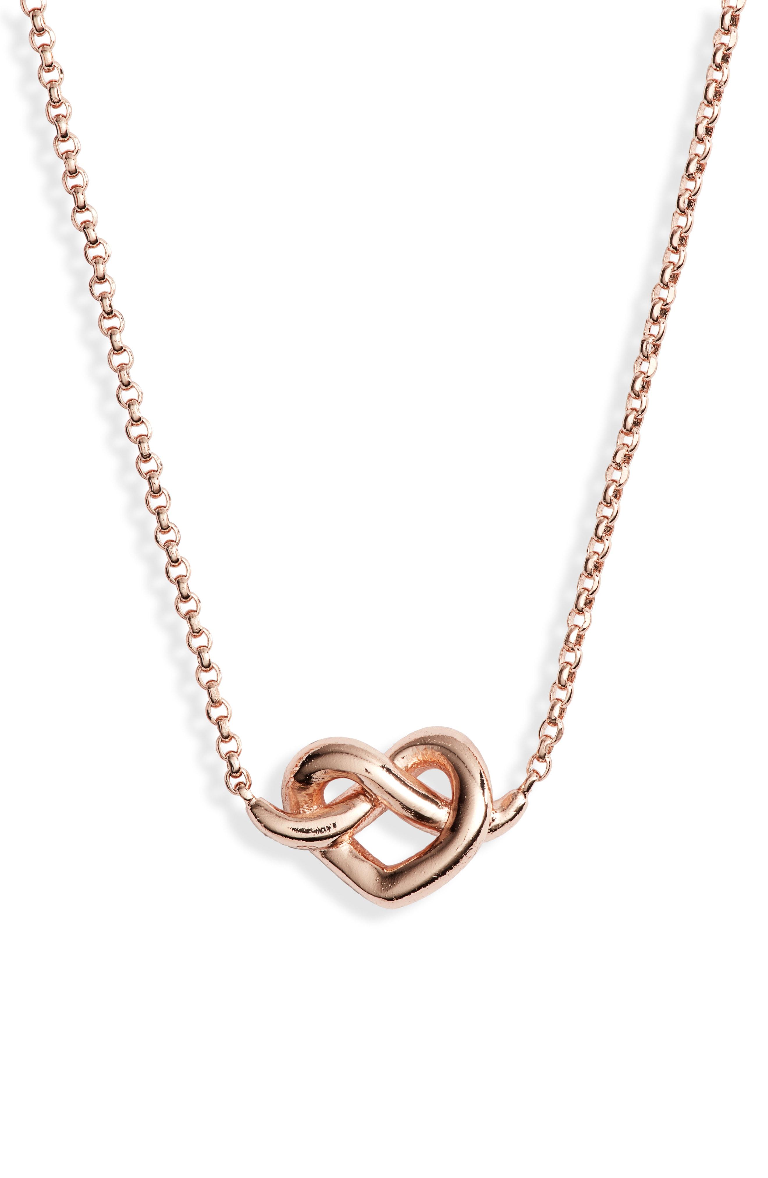 Lyst Kate Spade Loves Me Knot Mini Pendant Necklace in