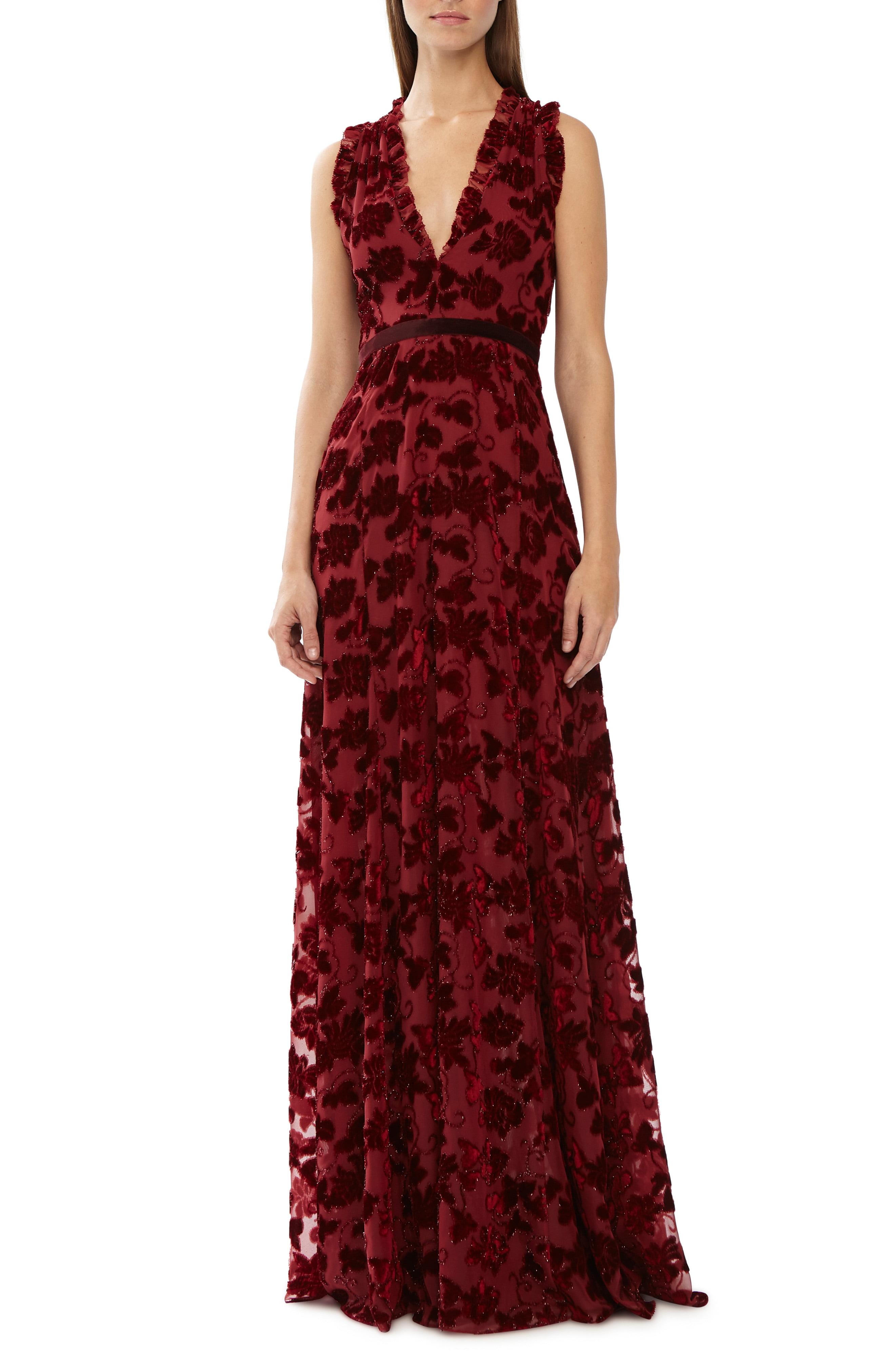 monique lhuillier velvet dress