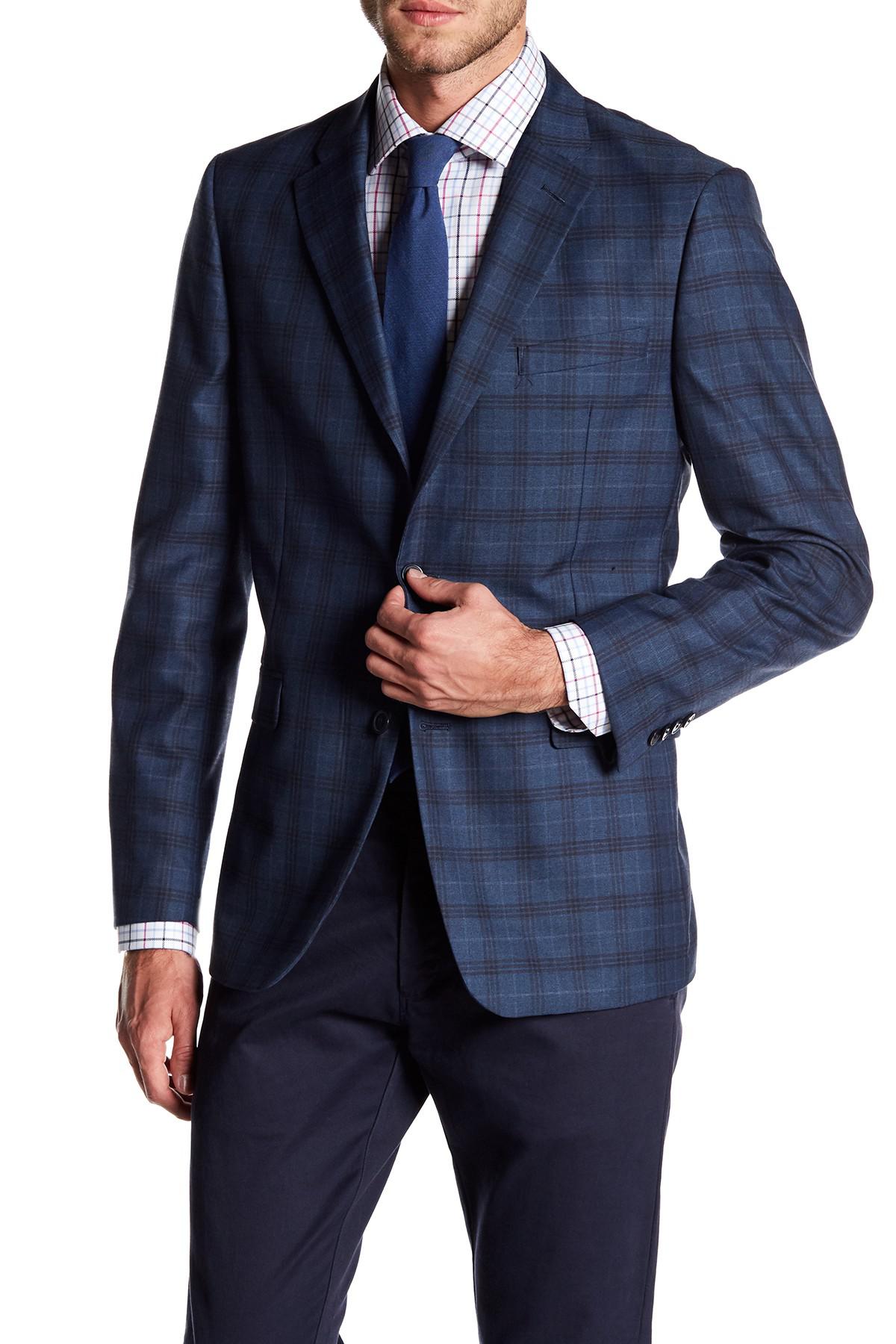Lyst - Tommy Hilfiger Blue Plaid Classic Fit Sportscoat in Blue for Men
