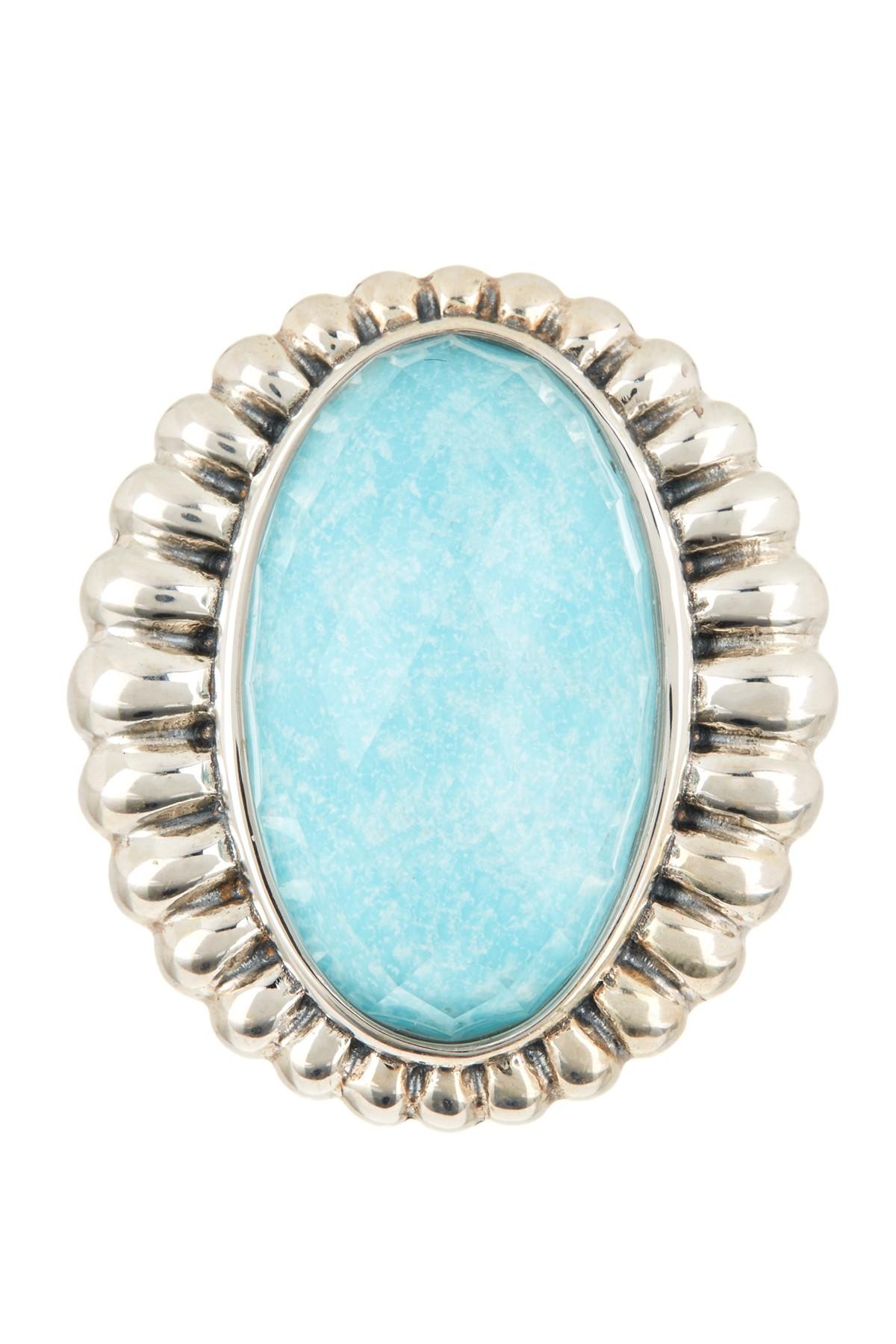 Download Lyst - Lagos Sterling Silver Fluted Turquoise Oval Dome ...