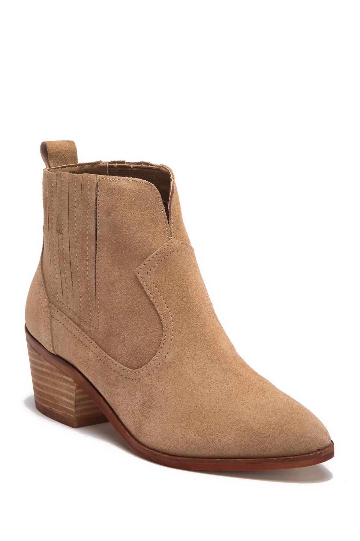 Lyst Steve Madden Bounty Suede Buckle Bootie In Brown