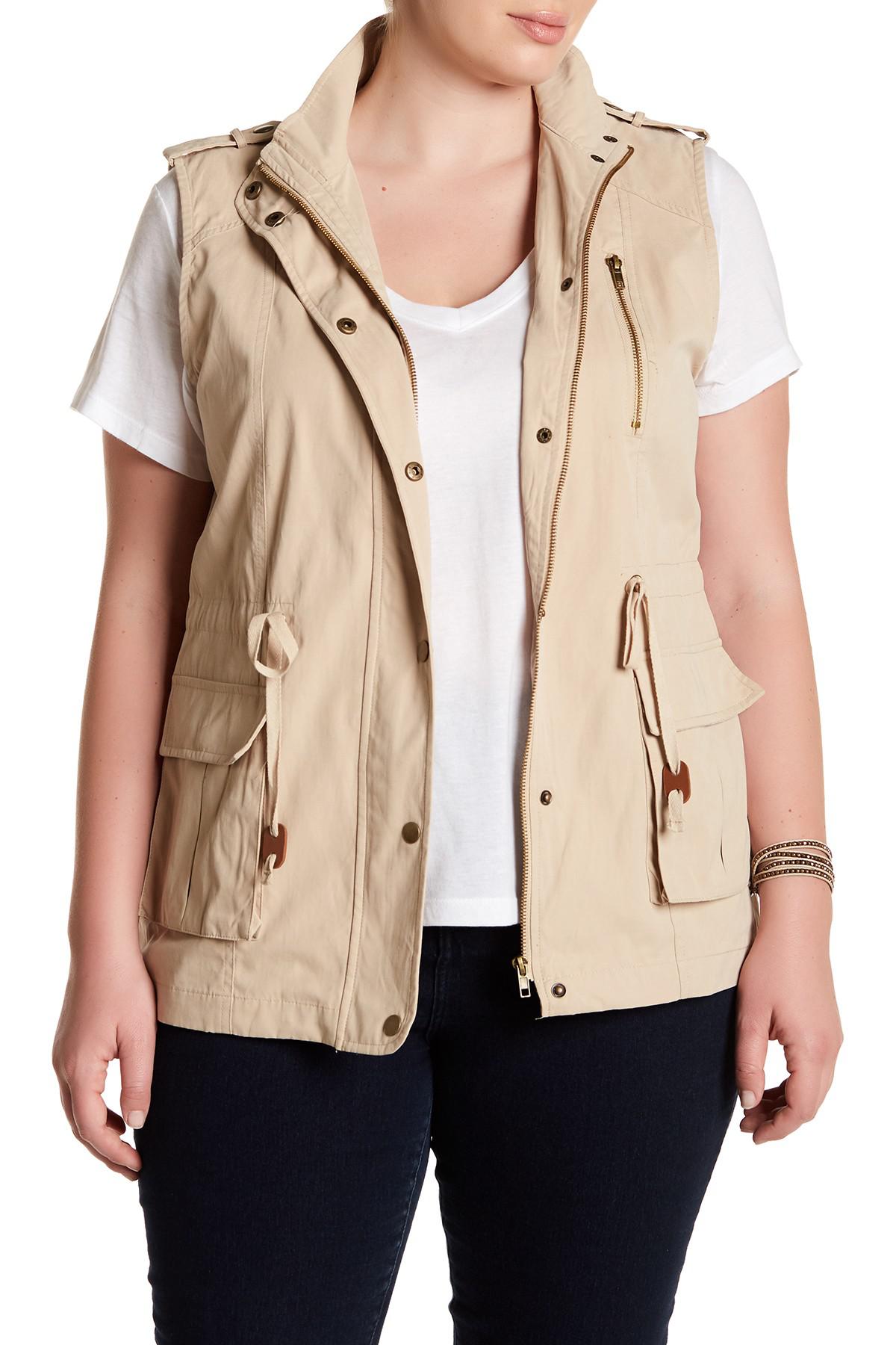 Lyst Blu Pepper Utility Vest Plus Size In Natural Gallery