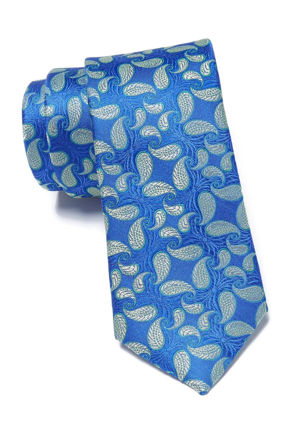 Ted Baker Tossed Paisley Silk Tie in Blue for Men - Lyst