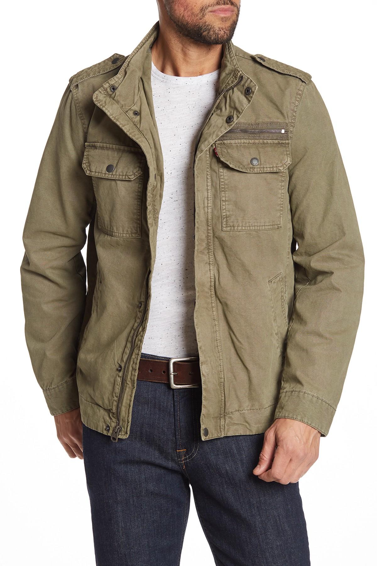 Levi's Reverse Twill Military Jacket in Green for Men - Lyst