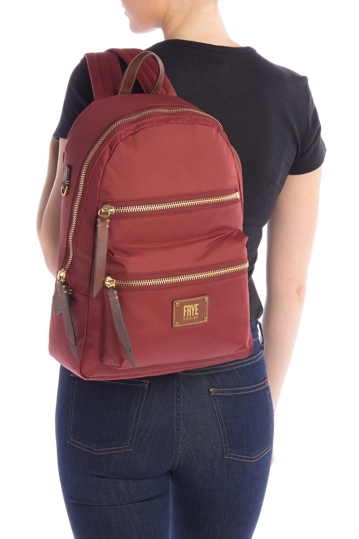 Lyst - Frye Ivy Nylon School Backpack in Red - Save 20%