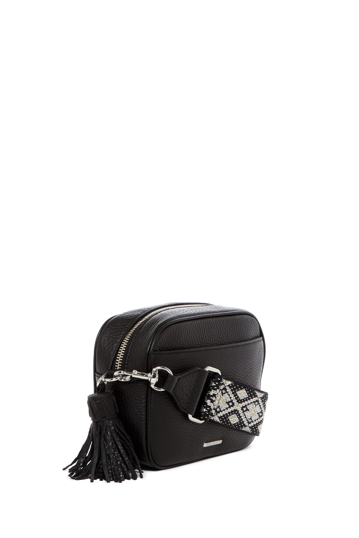 Lyst - Rebecca Minkoff Bryn Leather Camera Bag With Guitar Strap in Black