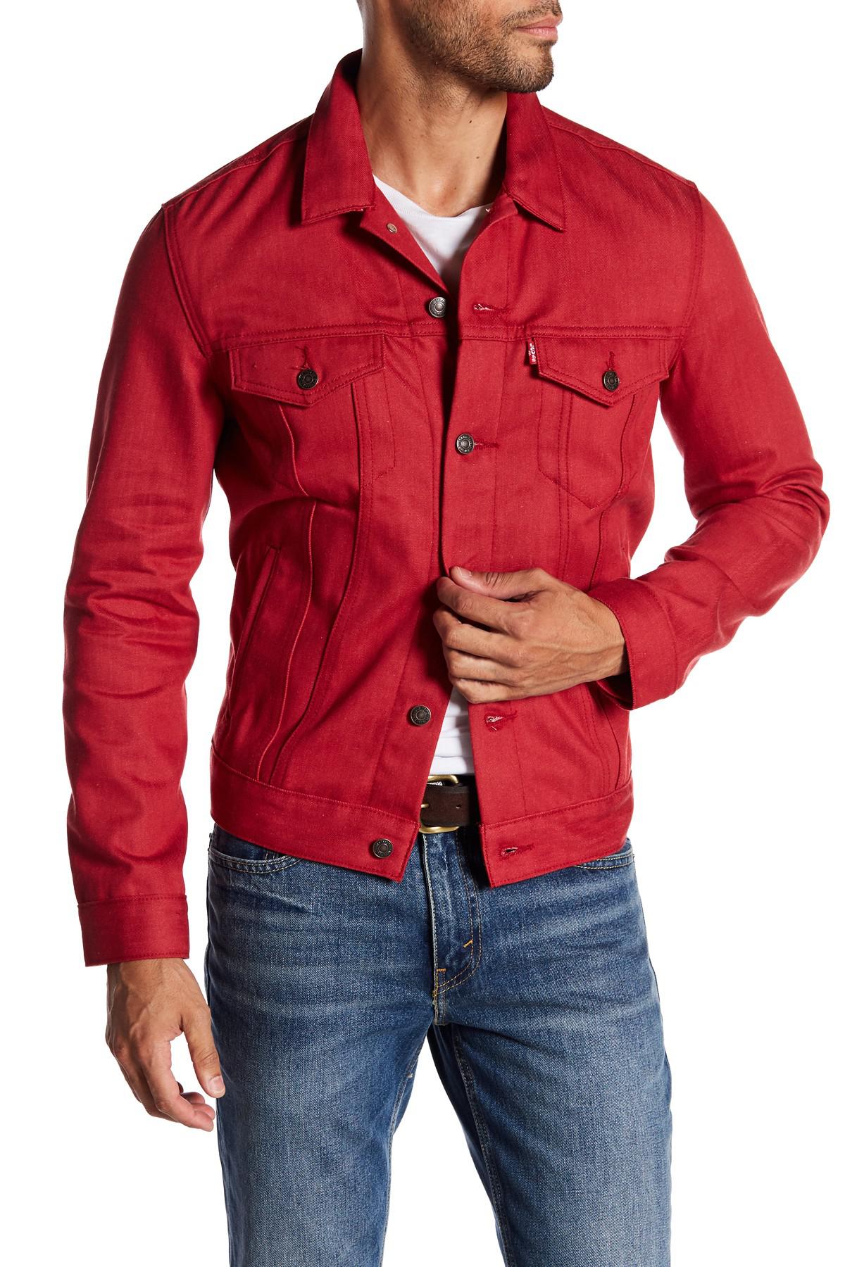 Lyst Levi s  The Trucker Denim Jacket  in Red for Men