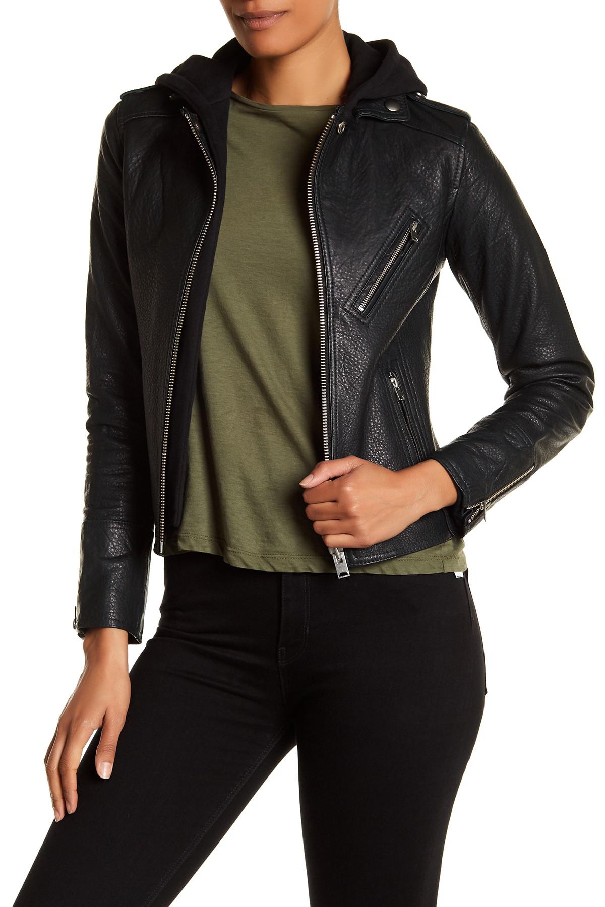 Doma Leather Hooded Lamb Jacket In Black Lyst Doma Leather
