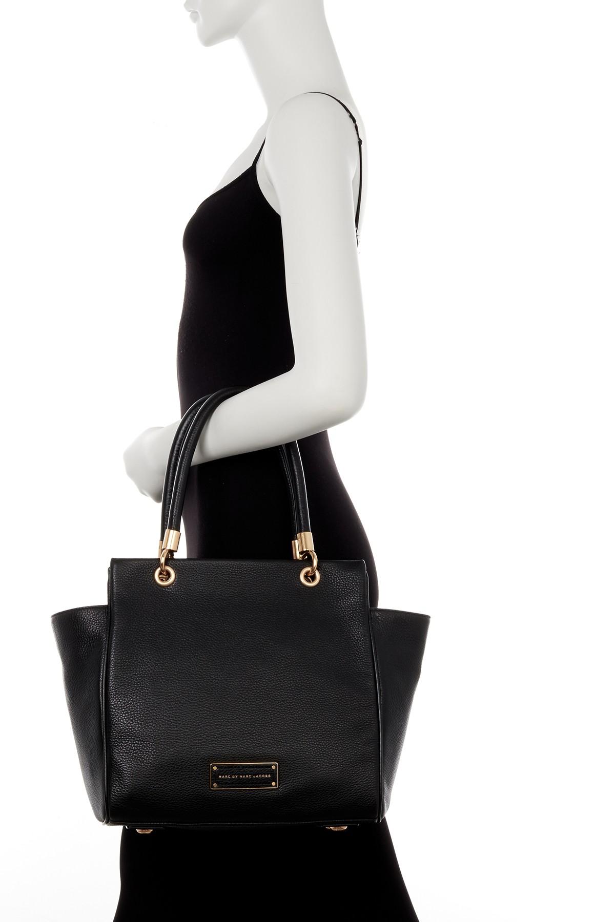Marc By Marc Jacobs Bentley Leather Winged Double Shoulder Bag in Black - Lyst