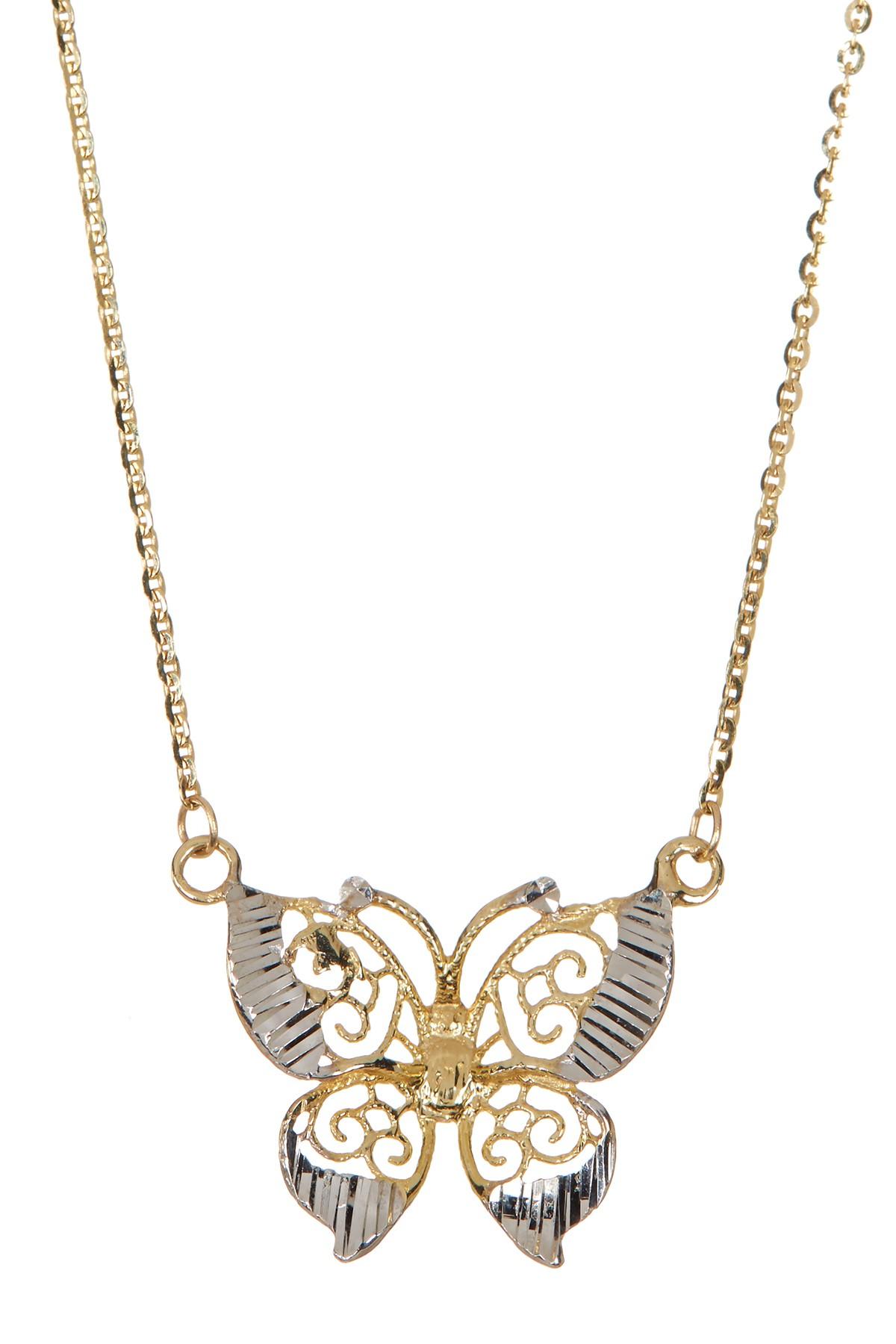 Download Lyst - Liberty 10k Gold Butterfly Necklace in Metallic