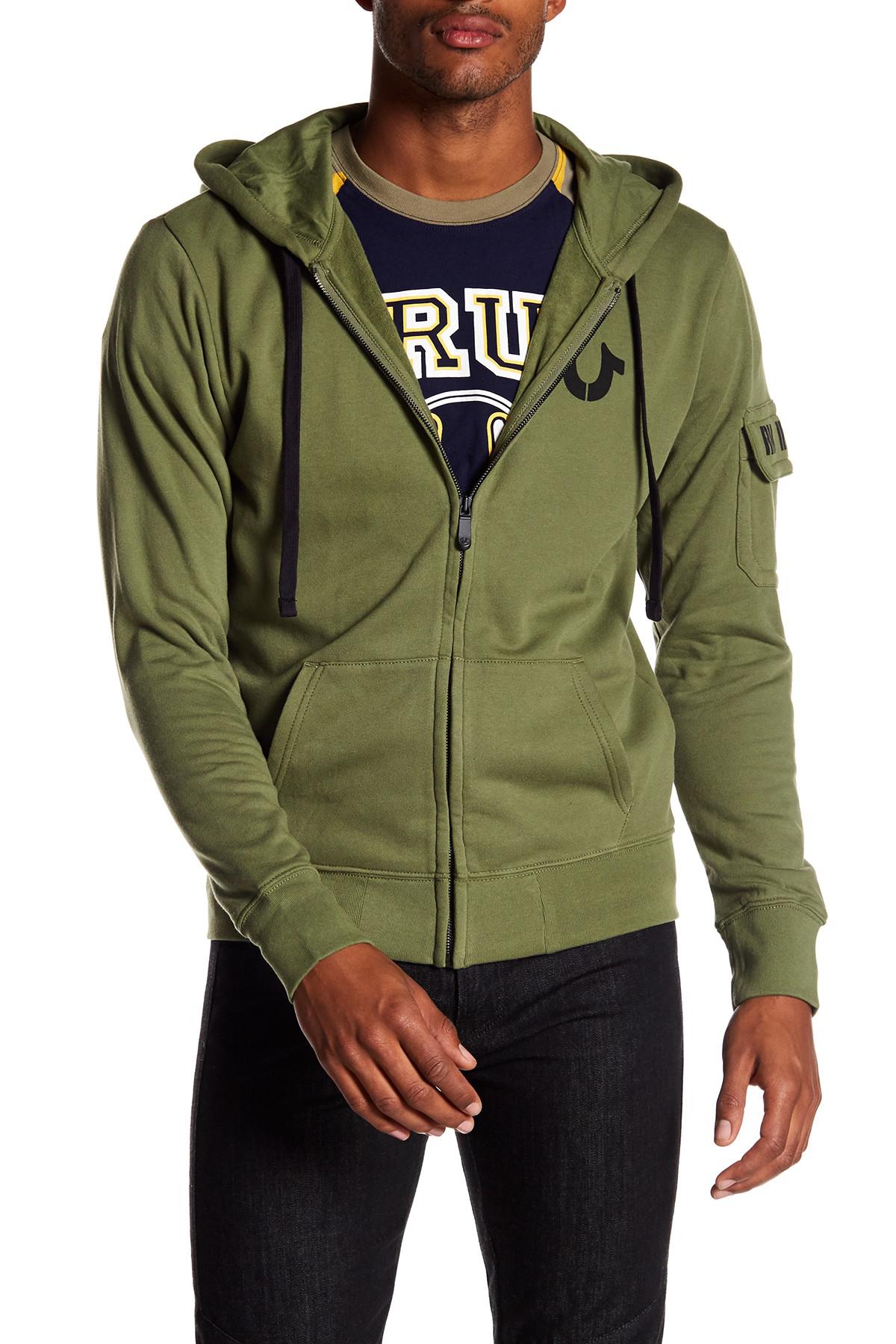 green true religion hoodie