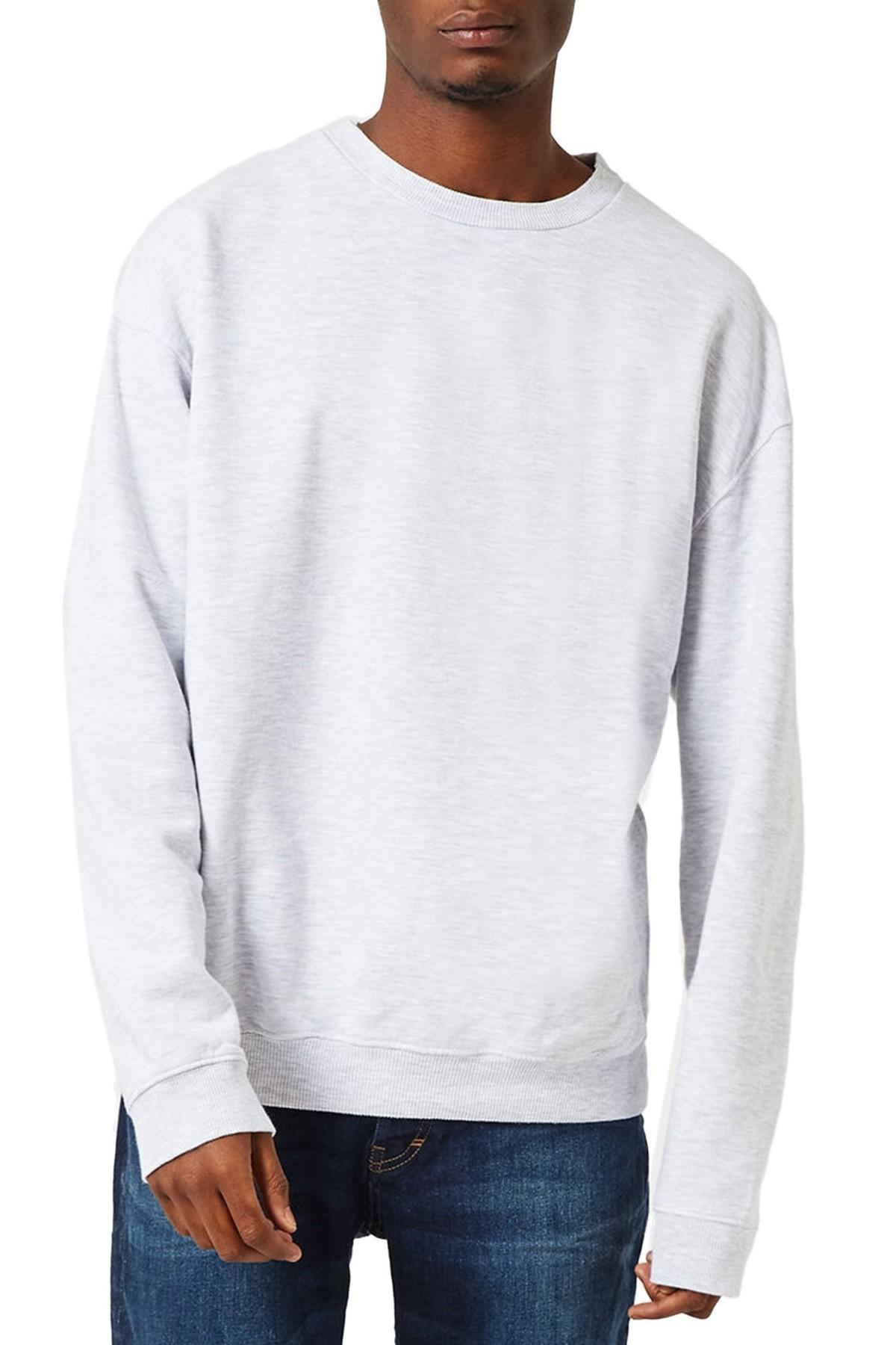 Topman Oversize Sweatshirt in Gray for Men | Lyst