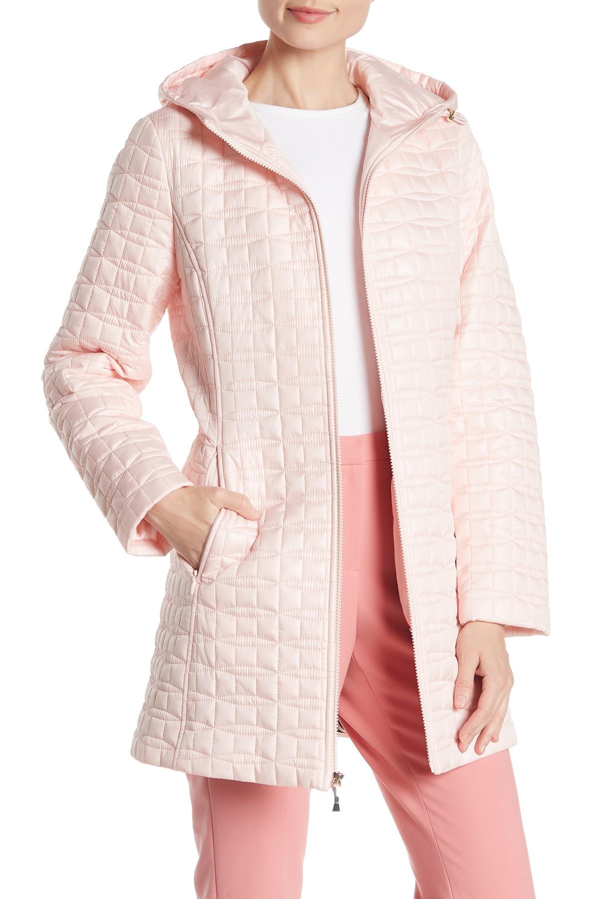 Kate Spade Bow Quilted Jacket in Pink Lyst