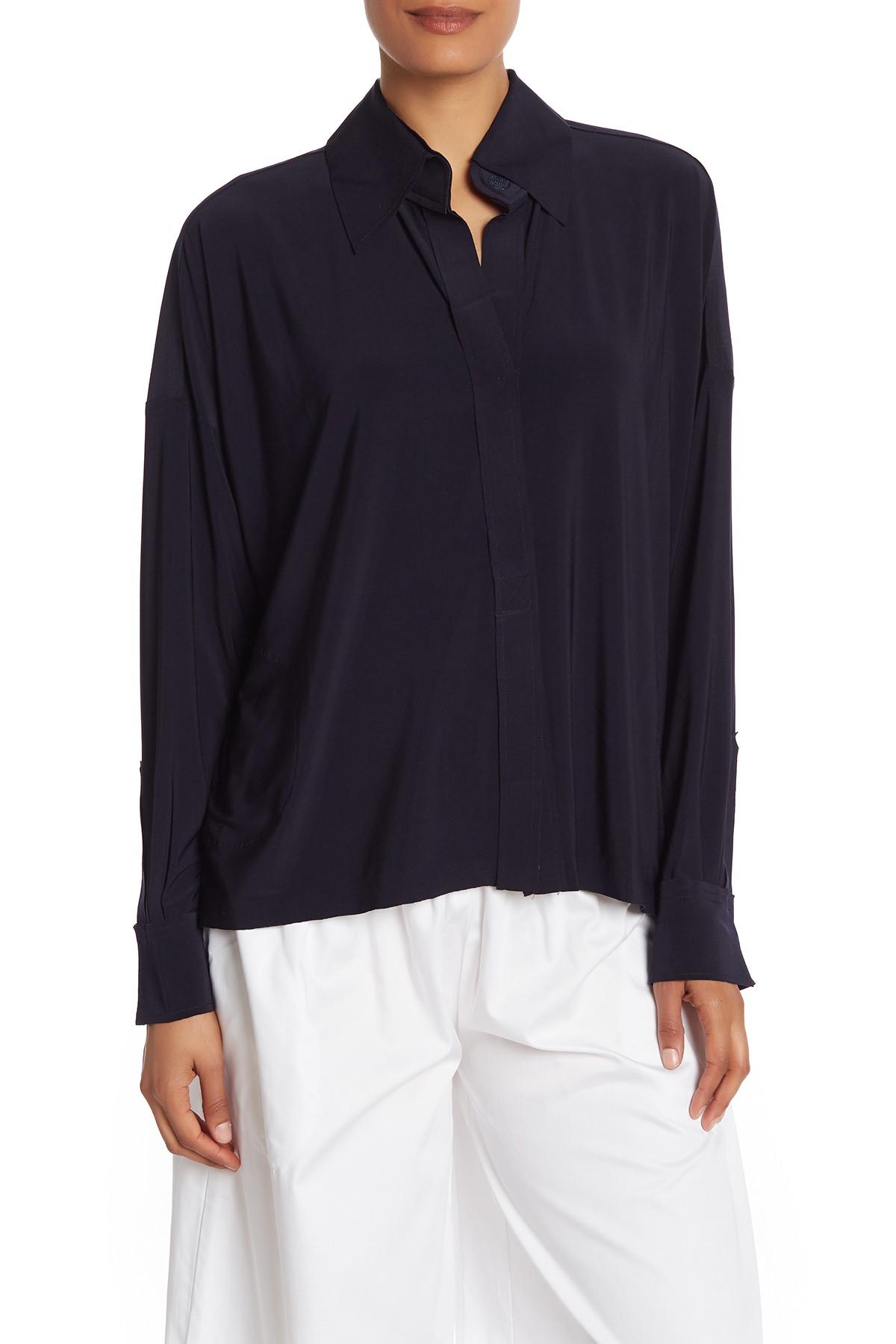 Norma Kamali Box Shirt in Blue - Lyst