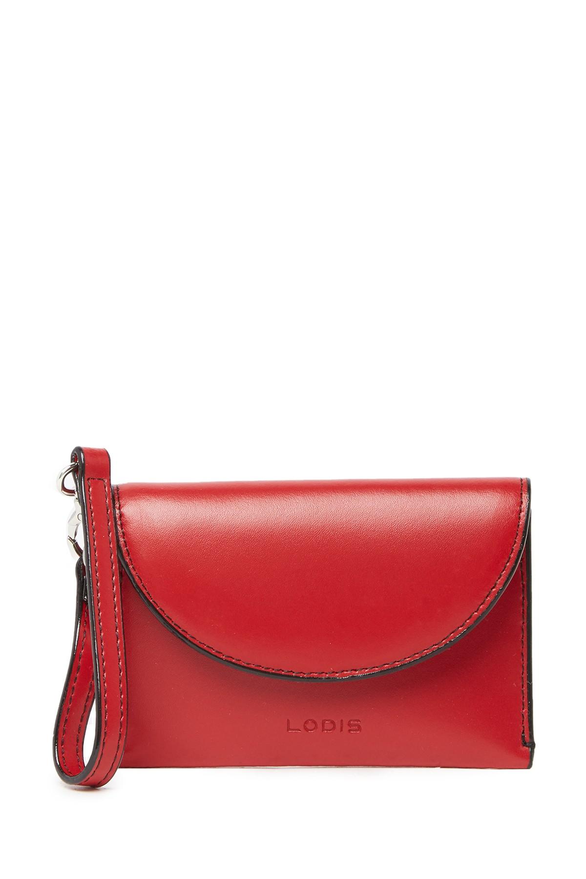 Lodis Audry Key Chain Wristlet Card Pouch in Red - Lyst