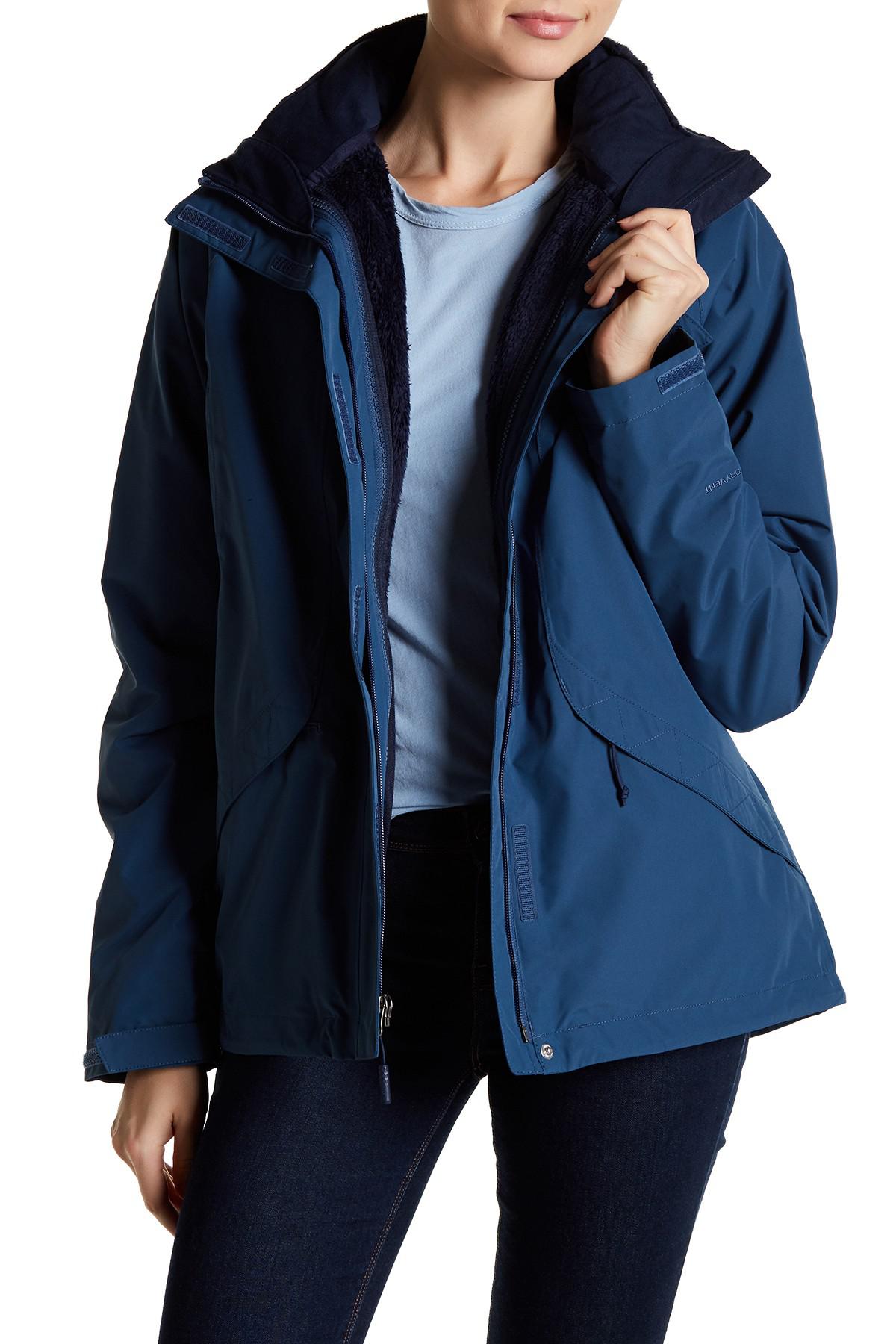 Lyst - The North Face Faux Fur Lined Boundary Triclimate Jacket in Blue