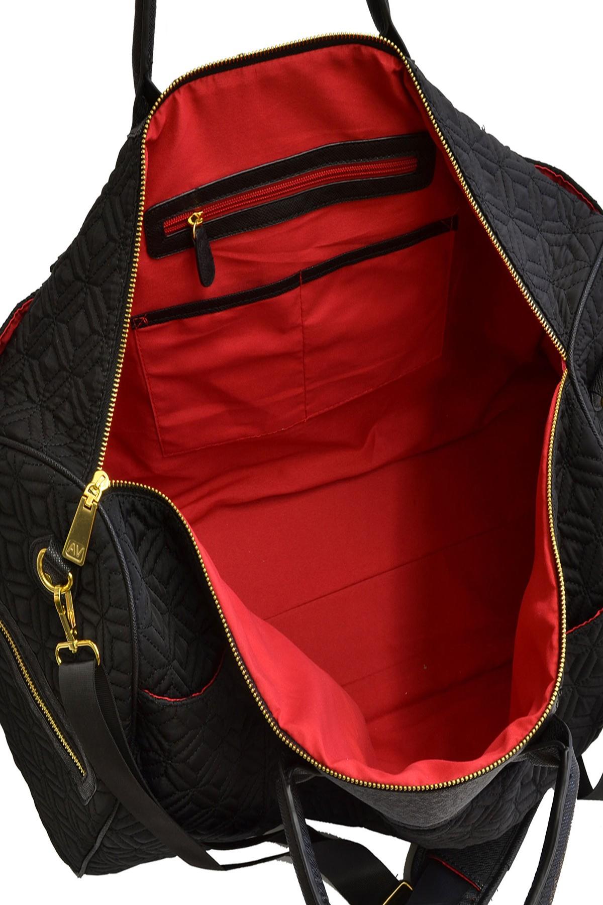 Lyst Adrienne Vittadini Black 22" Quilted Nylon Duffle in Black for Men