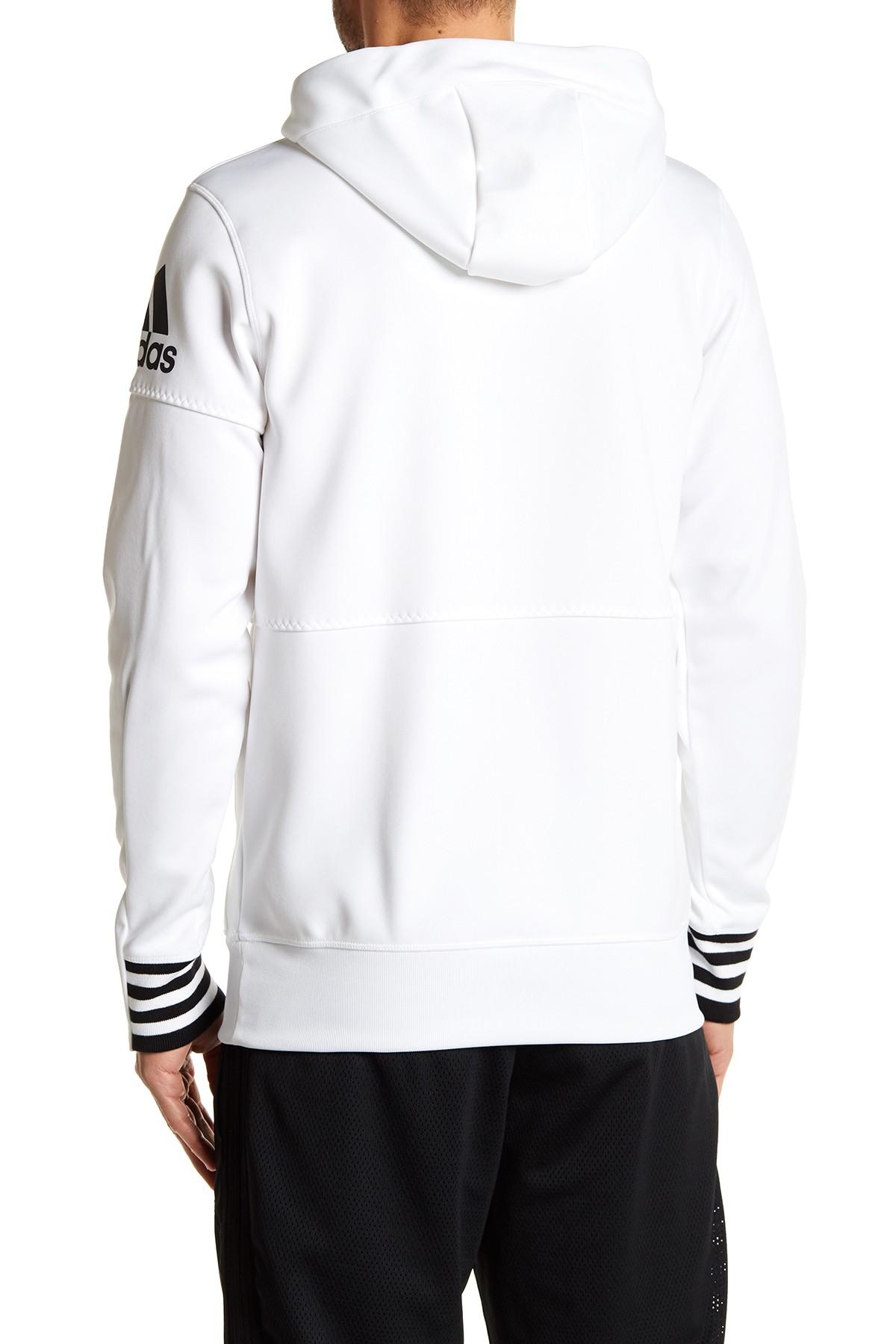 Lyst - Adidas Originals Solid Long Sleeve Hoodie in White for Men