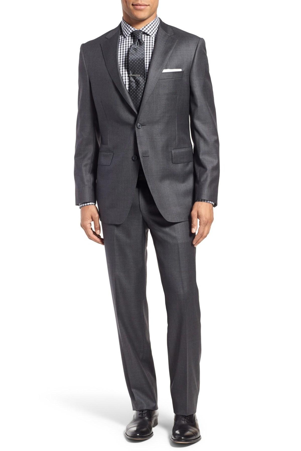 Samuelsohn Beckett Classic Fit Solid Wool Suit in Gray for Men | Lyst