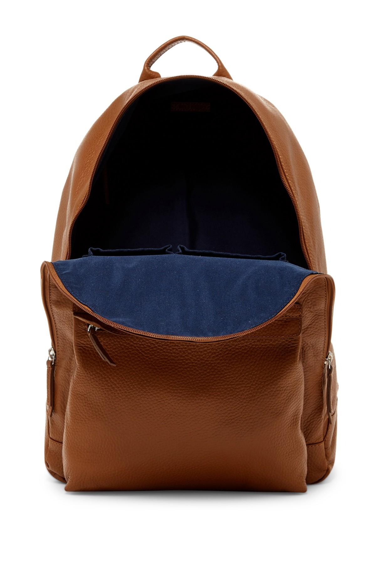 Cole haan Pebble Leather Backpack in Brown | Lyst