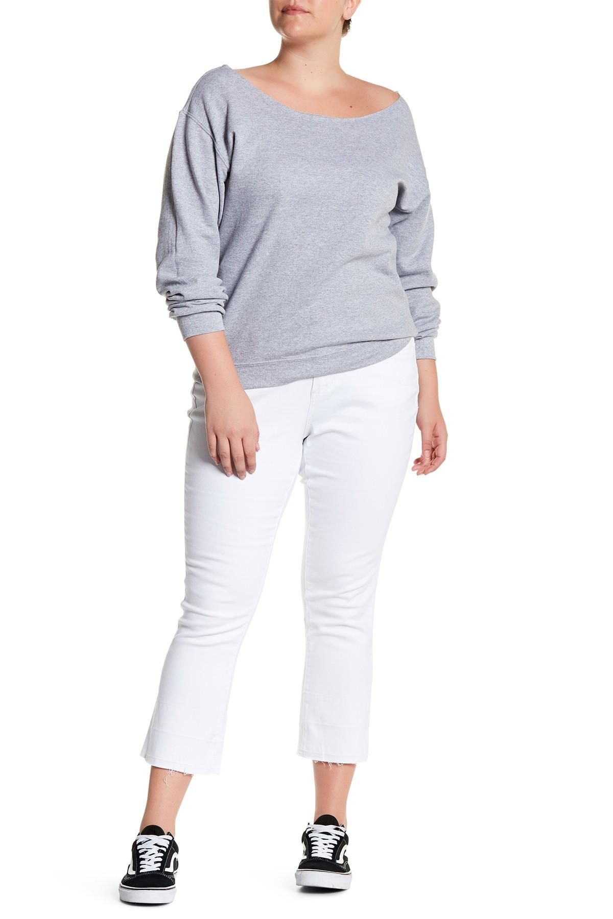 Jag jeans Haven Ankle Flare Jean (plus Size) in White | Lyst