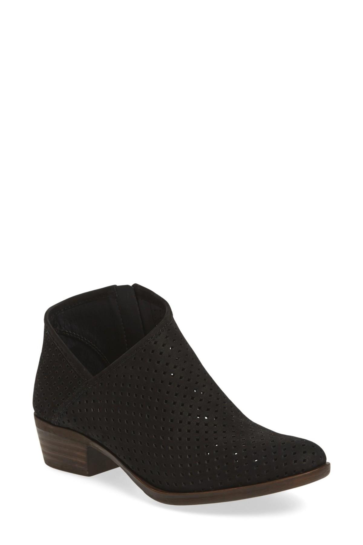 lucky brand brooklin perforated suede bootie