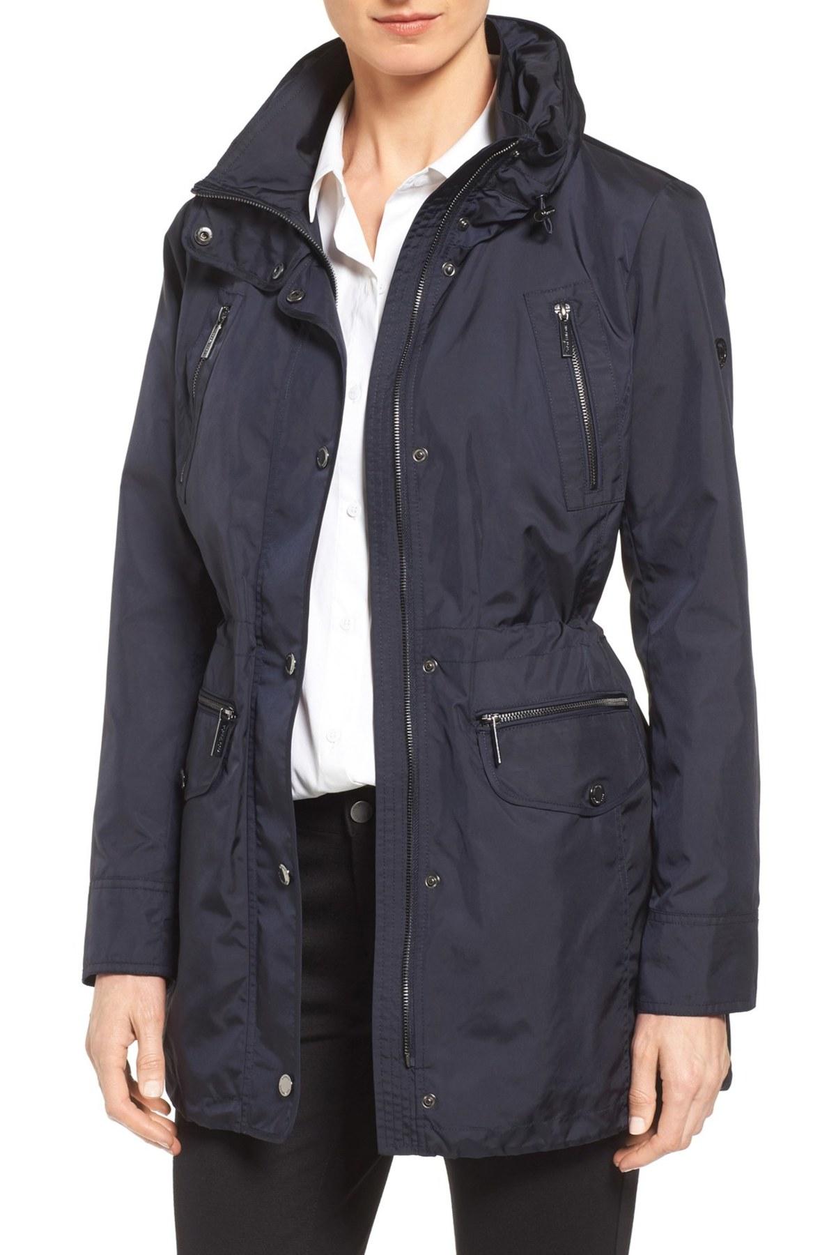 Lyst - Michael Michael Kors Hooded Anorak in Blue