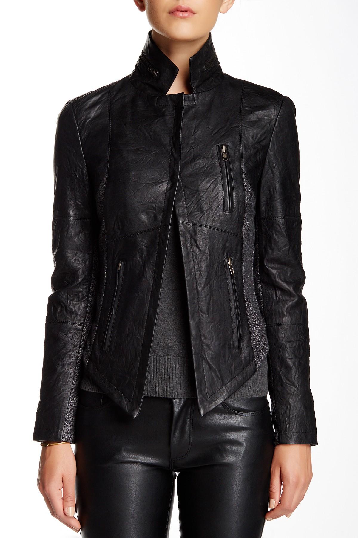 Lyst - Walter Baker Nori Leather Jacket in Black