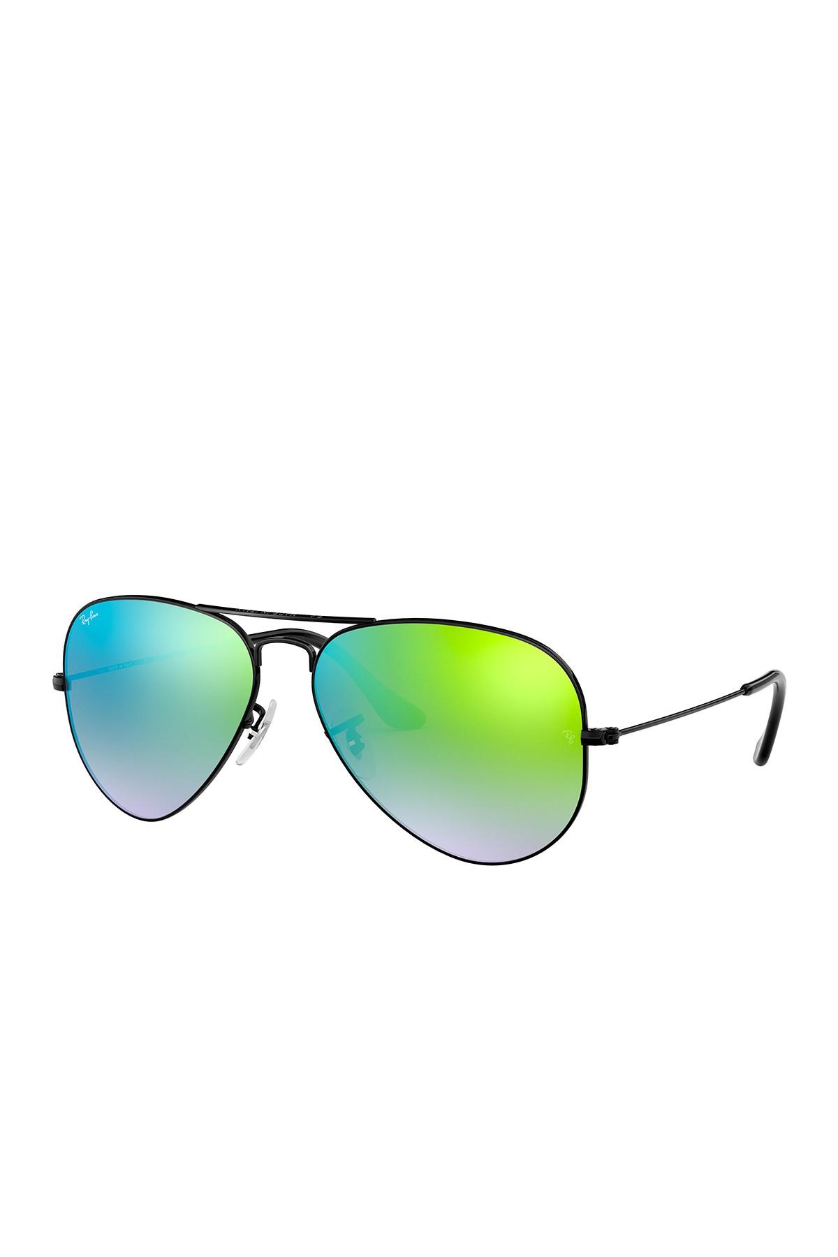 neon green aviator sunglasses