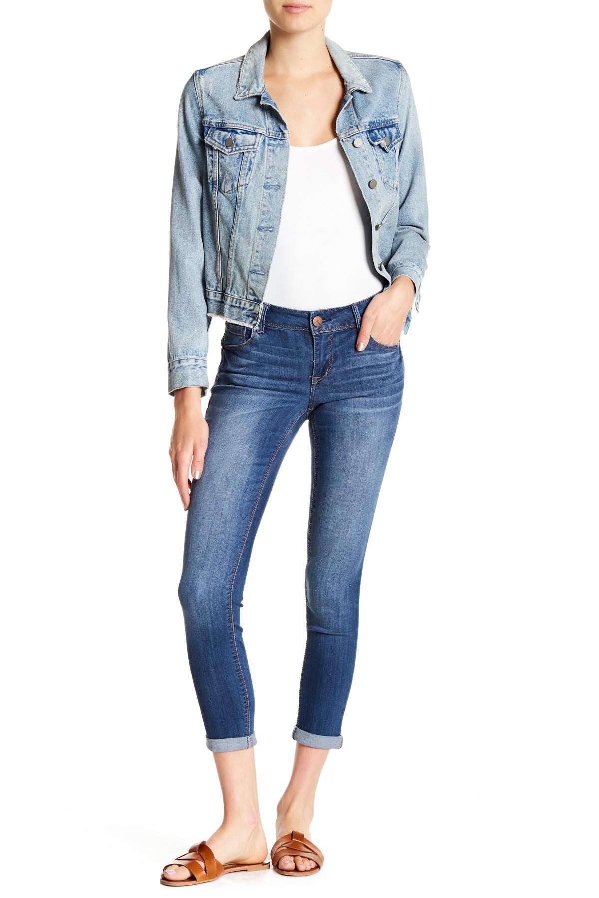 Lyst - 1822 Denim Adrianna Crop Skinny Jeans in Blue