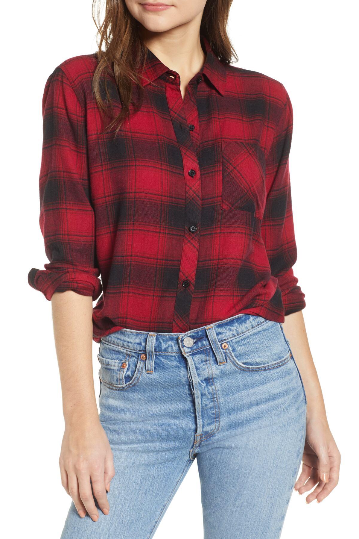 Rails Hunter Plaid Shirt in Red - Lyst