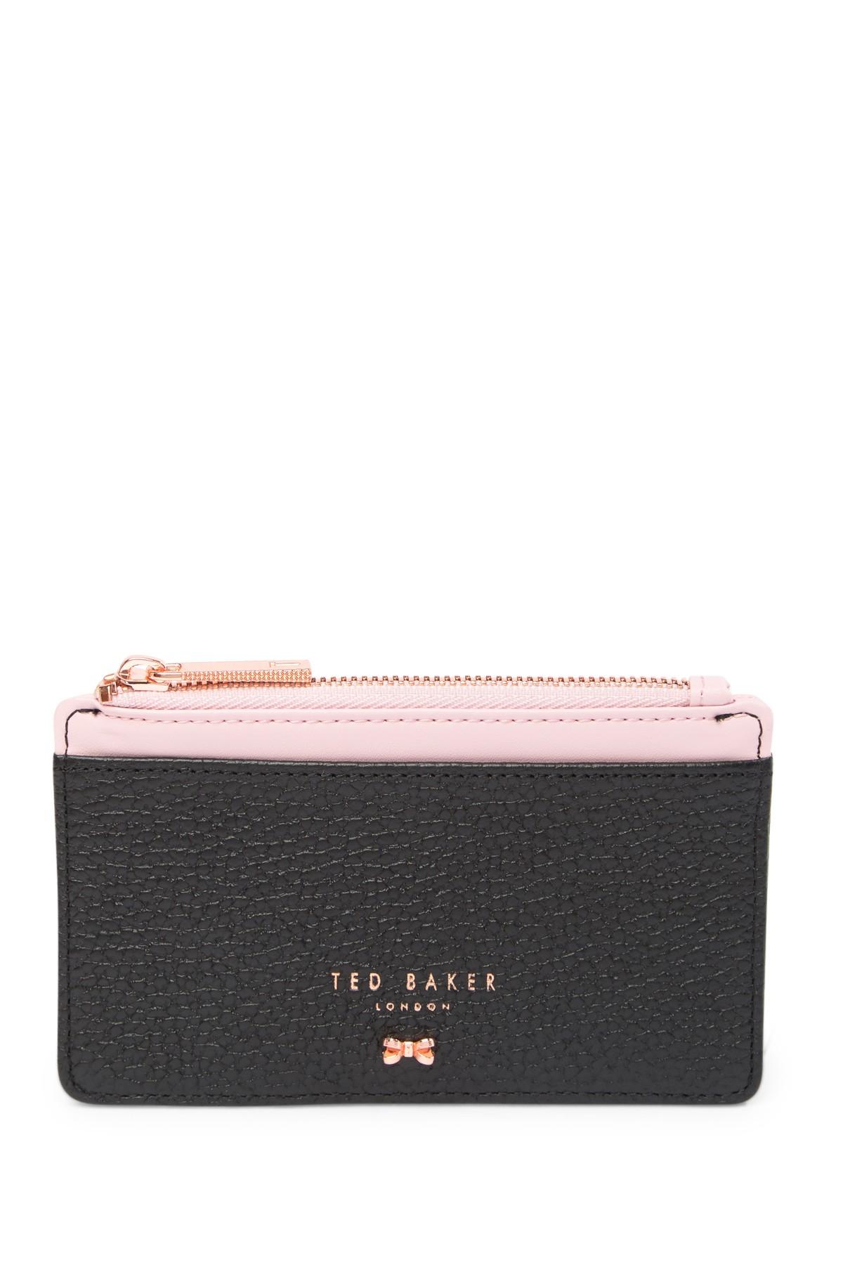 Ted Baker Textured Zipper Credit Card Holder in Black Lyst