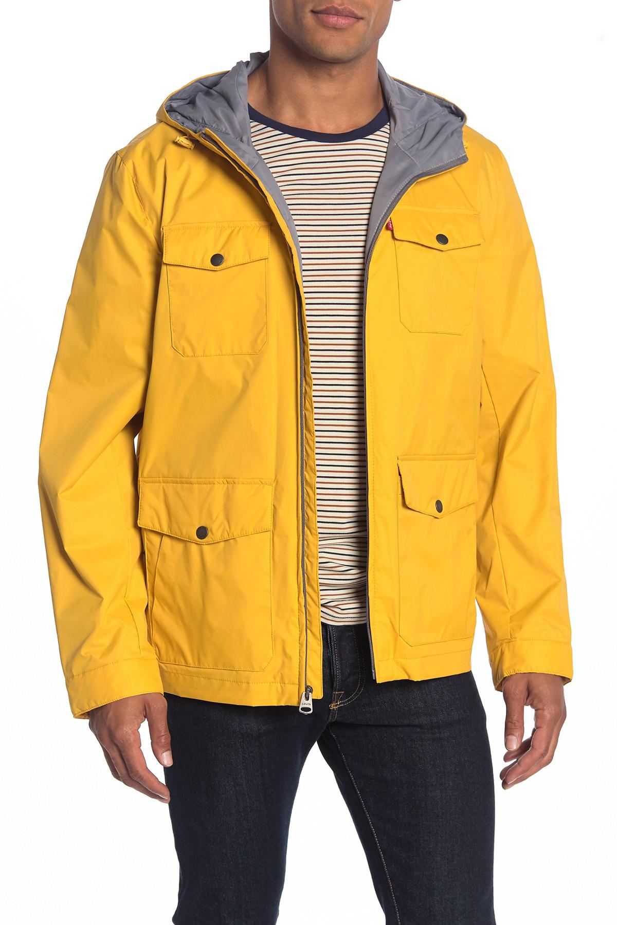 Levi's Nylon 4 Pocket Rain Jacket in Yellow for Men - Lyst