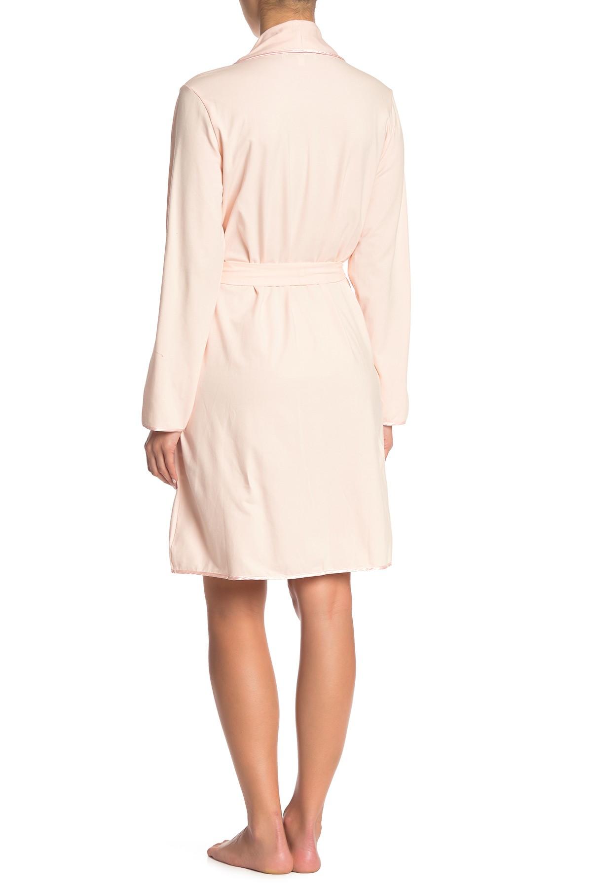 satin trim robe